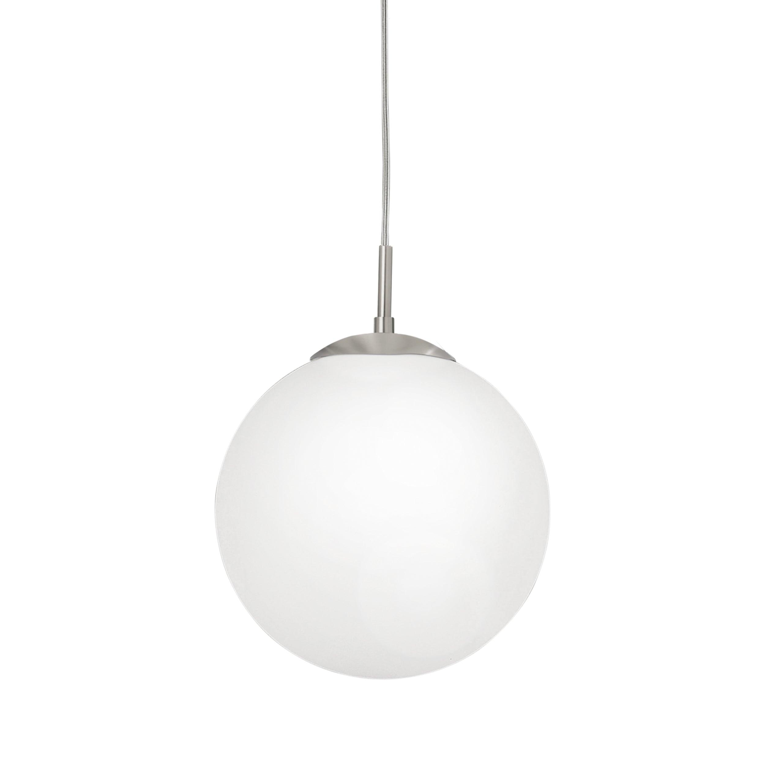 eglo rondo opal glass sphere nickel ceiling pendant 28cm Kitchen Lighting Close Up