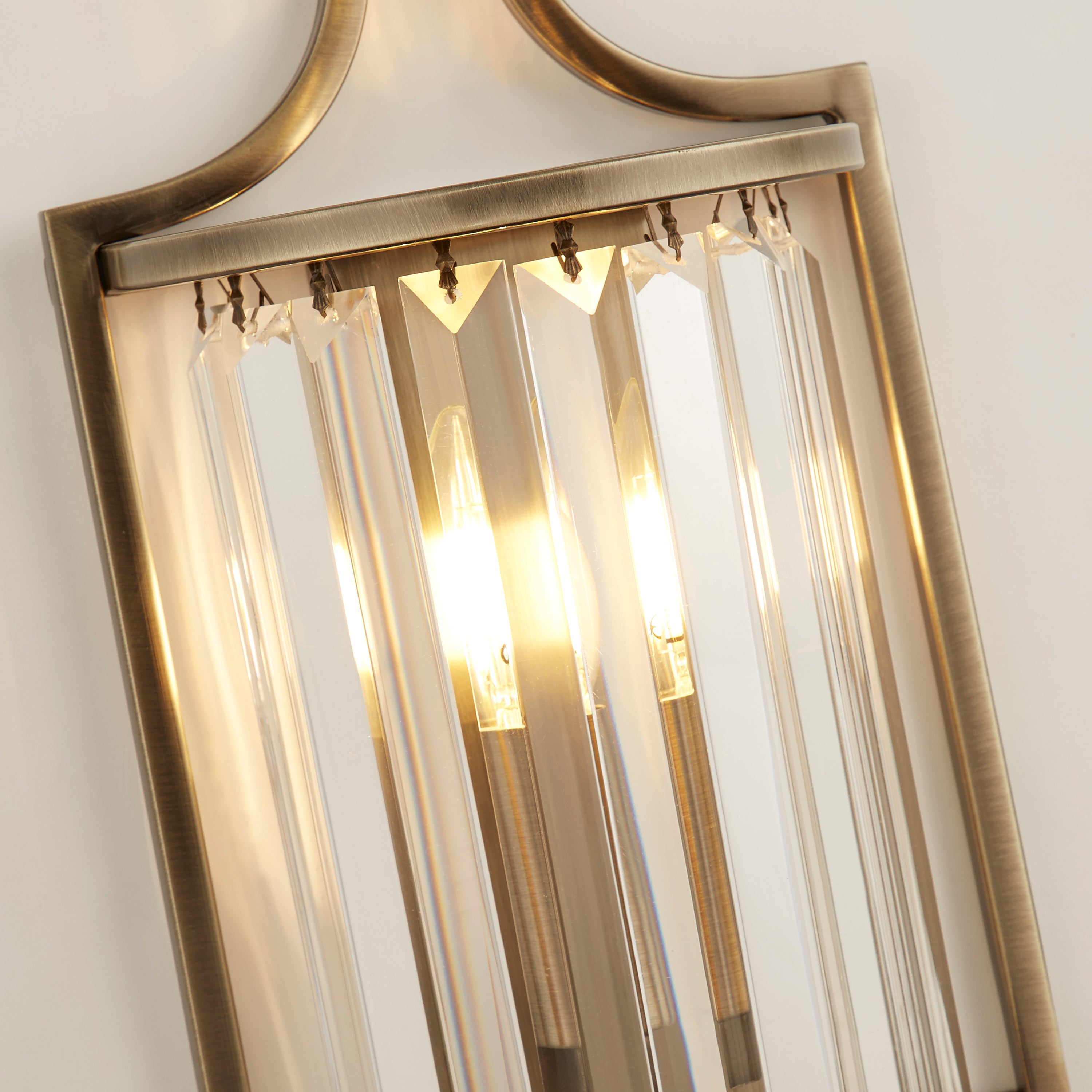 Searchlight Victoria Brass & Crystal Wall Light