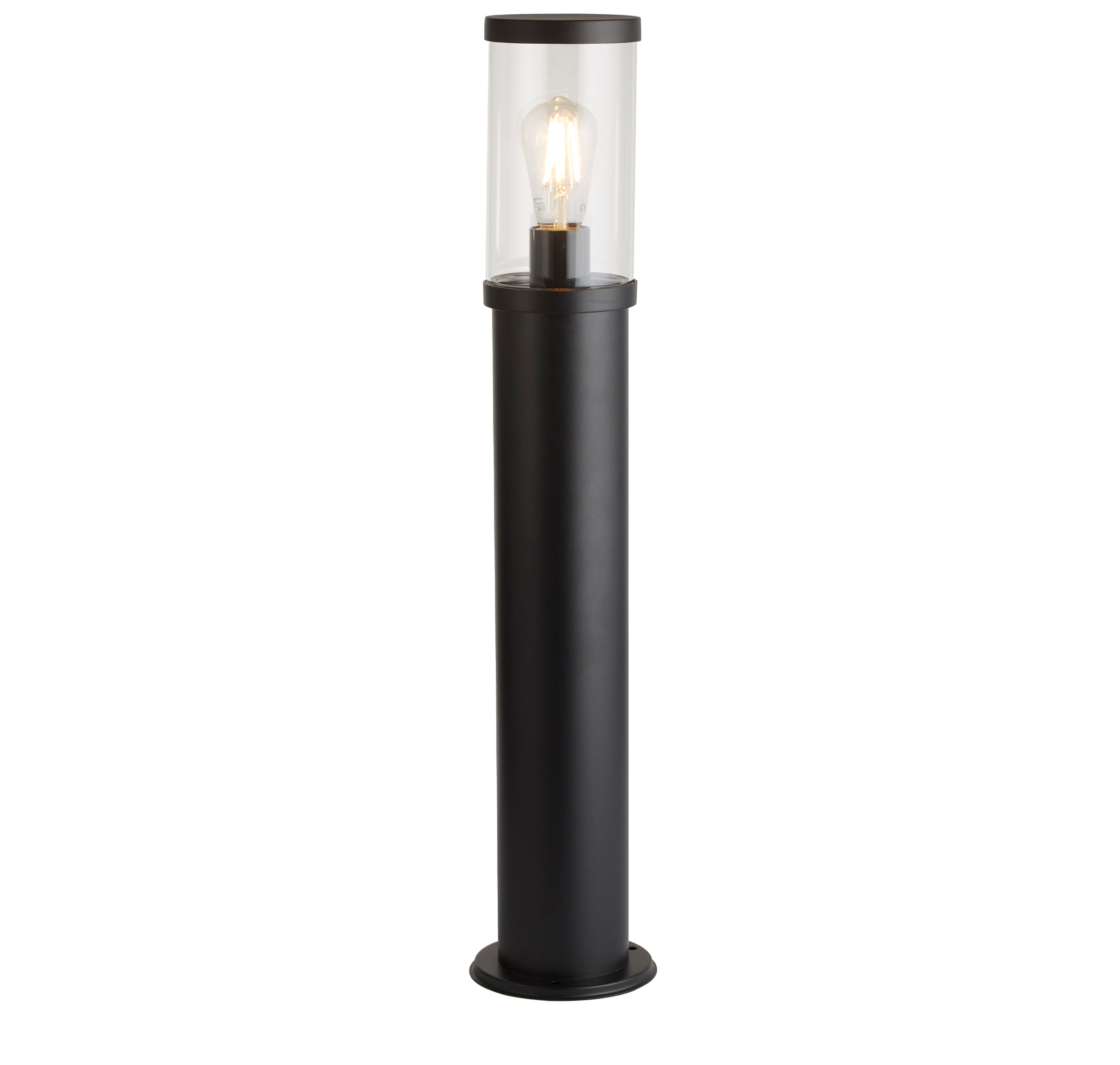 Searchlight Bakerloo Black Outdoor Black Bollard - 73cm