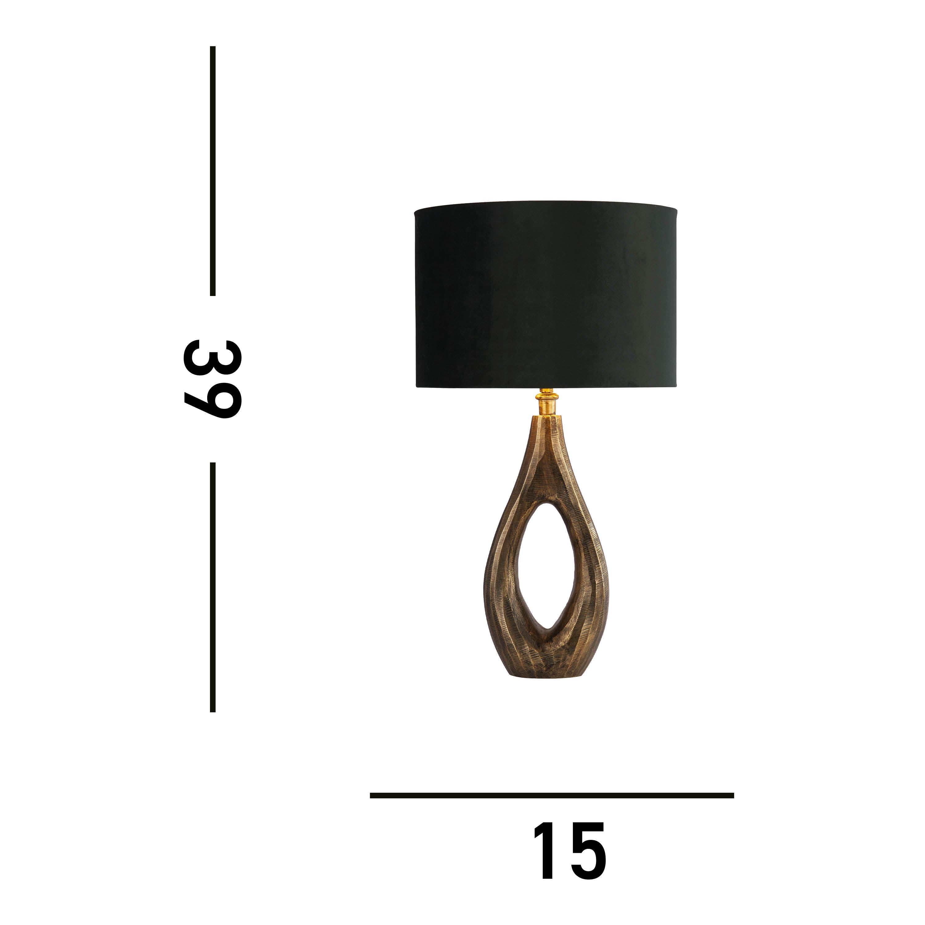 Base Only - Bucklow Table Lamp - Antique Brass