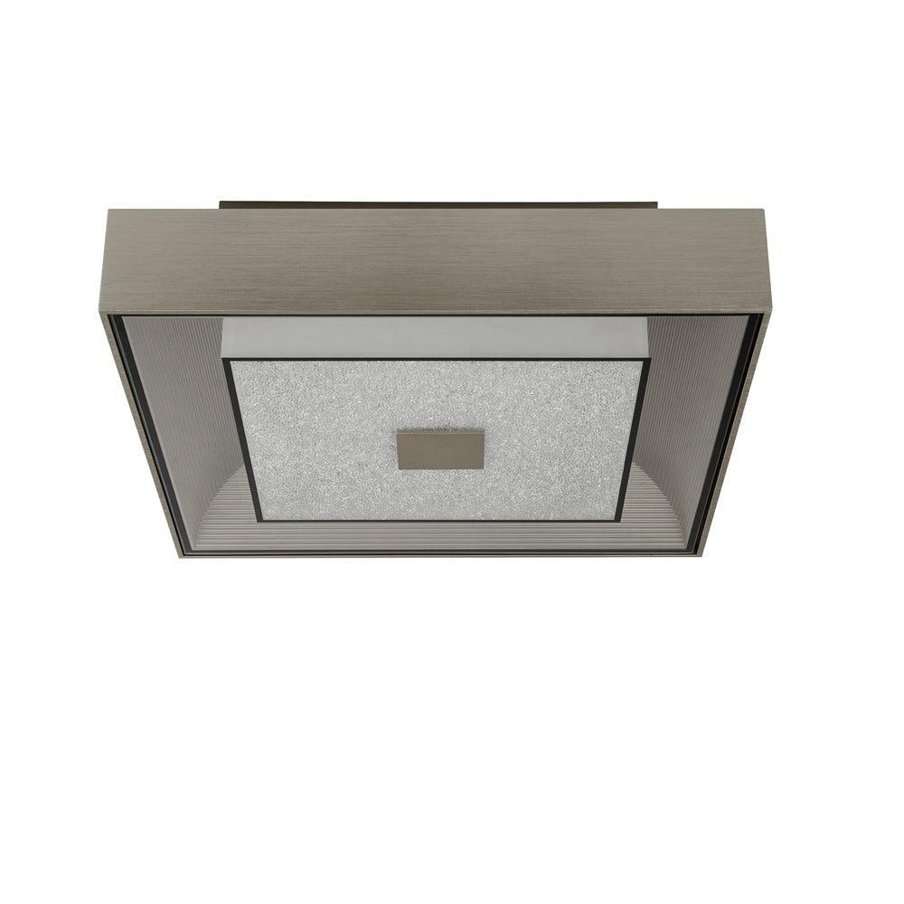 Rhea LED Square Silver With Crystal Sand Flush Ceiling Light-warehouse-clearance-020426