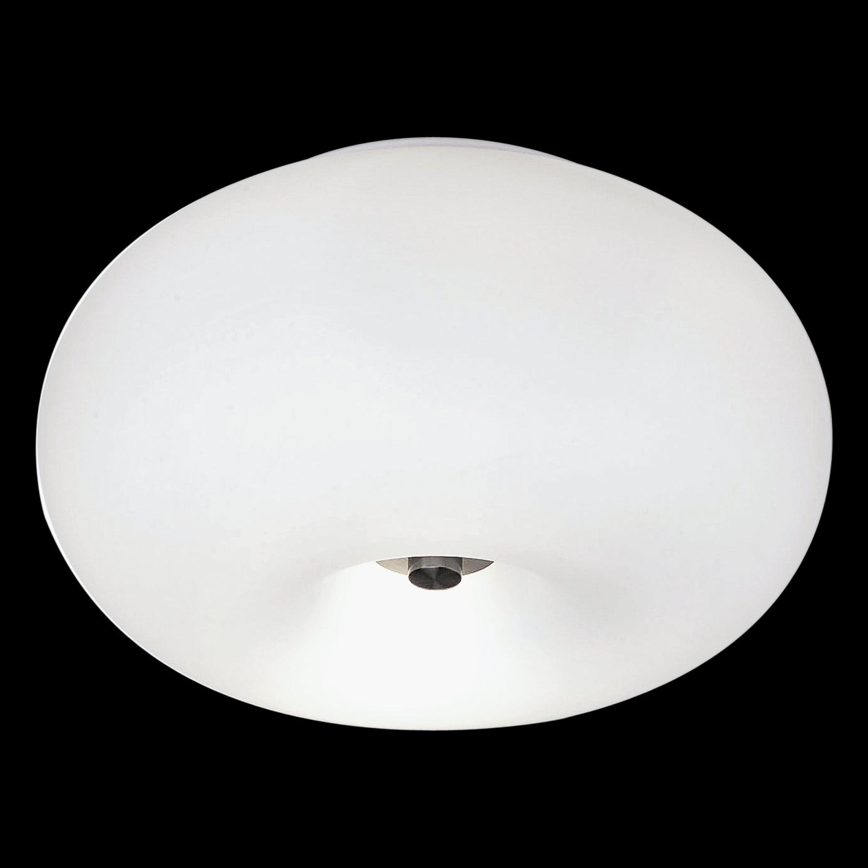 eglo optica opal matte glass flush ceiling light 31cm kitchen lighting