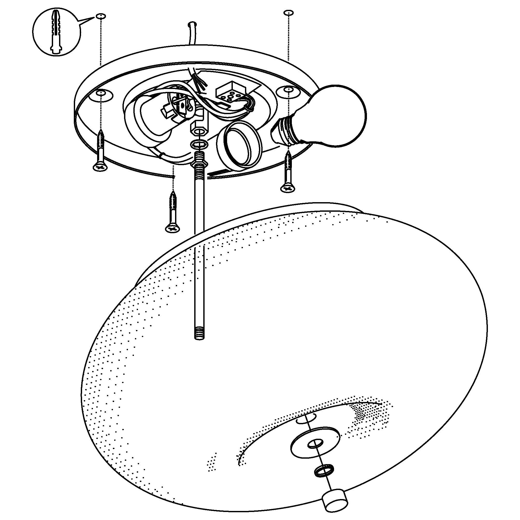 eglo optica opal matte glass flush ceiling light 31cm hallway lighting