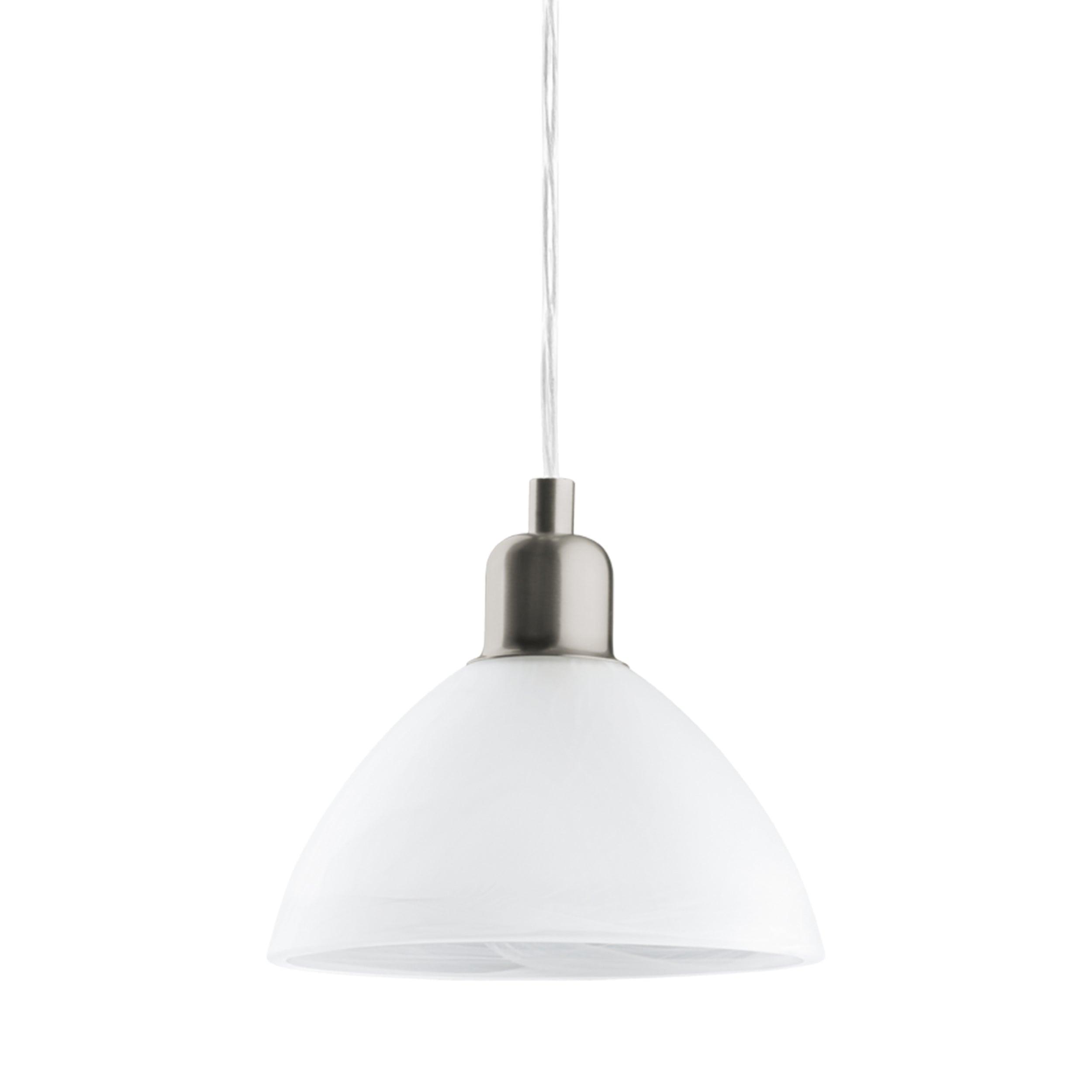 eglo brenda round white alabaster glass ceiling pendant living room close up