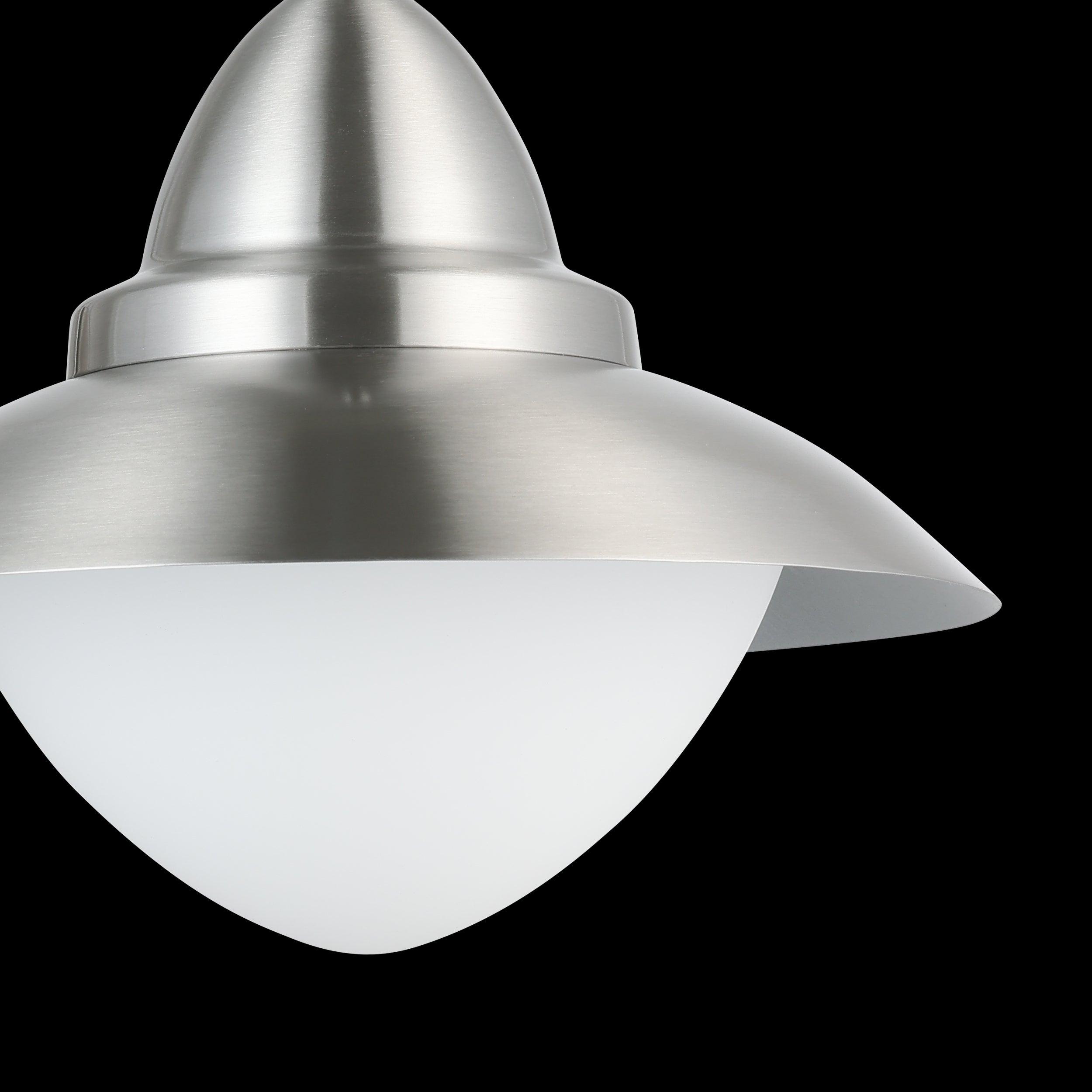 eglo sidney silver white glass shade outdoor wall light hallway lighting