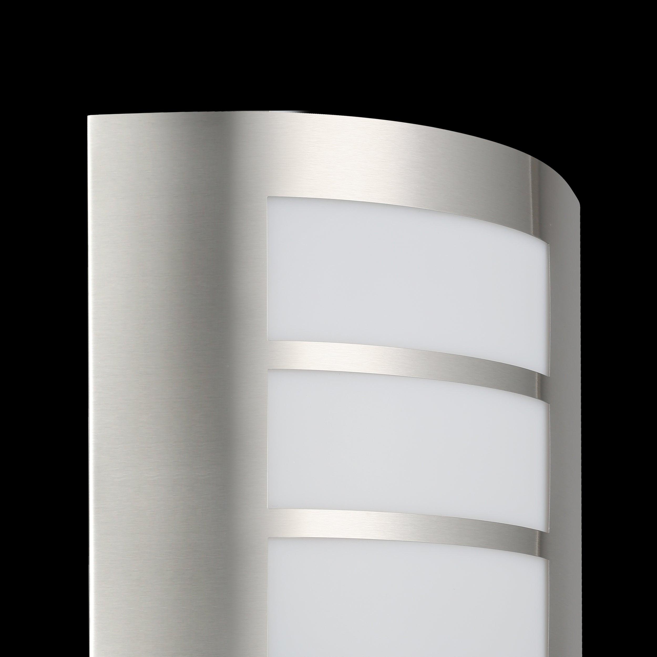 eglo city ip44 curved pir stainless steel outdoor wall light Hallway Lighting Close up