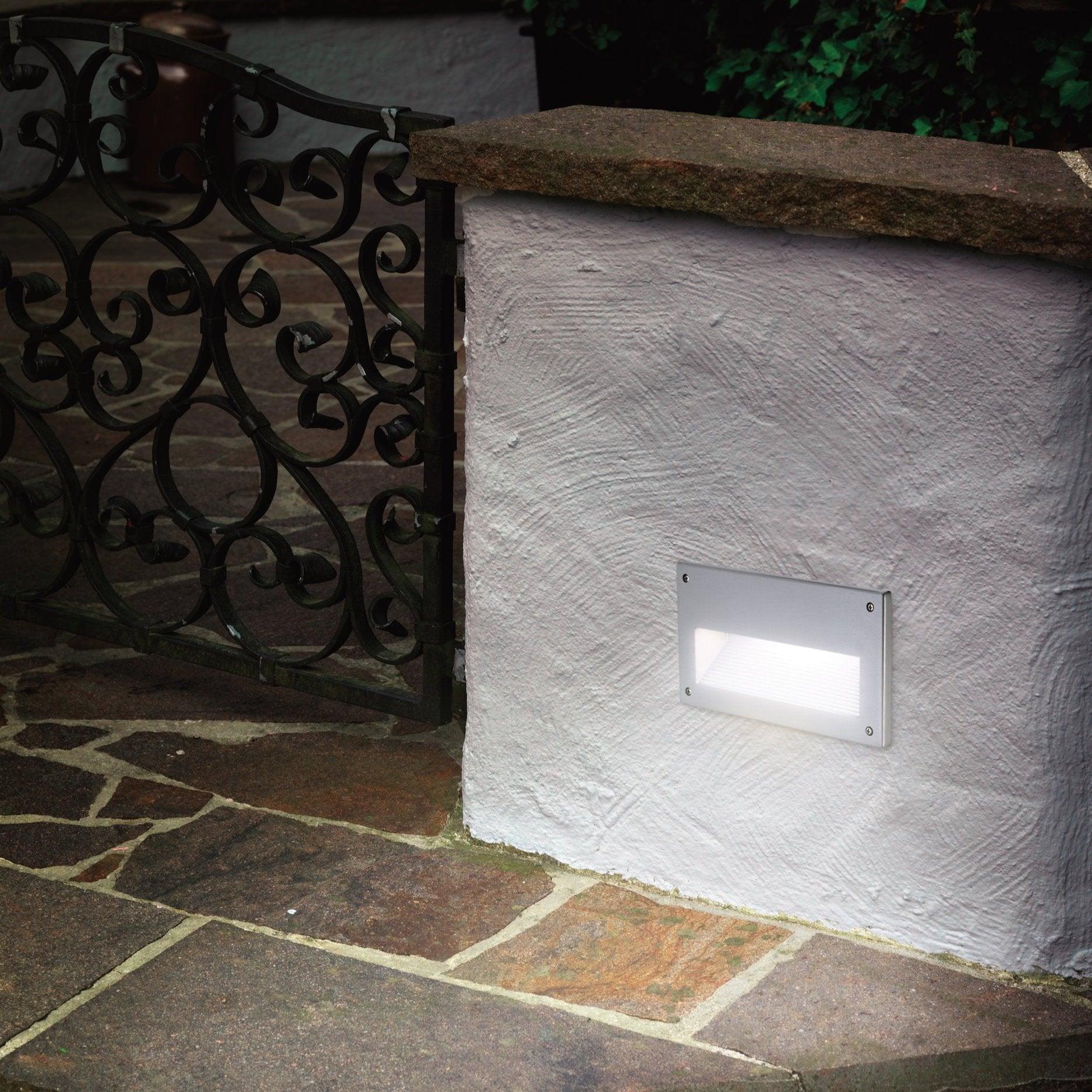 eglo zimba silver ip44 outdoor brick light