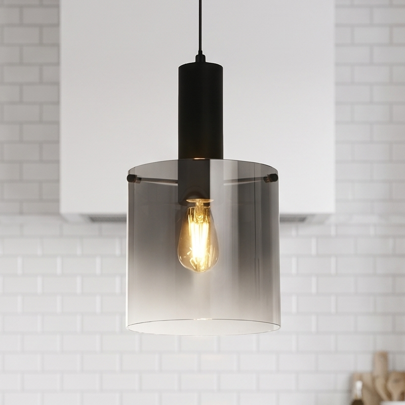 Sweden Black Glass Kitchen Ceiling Light