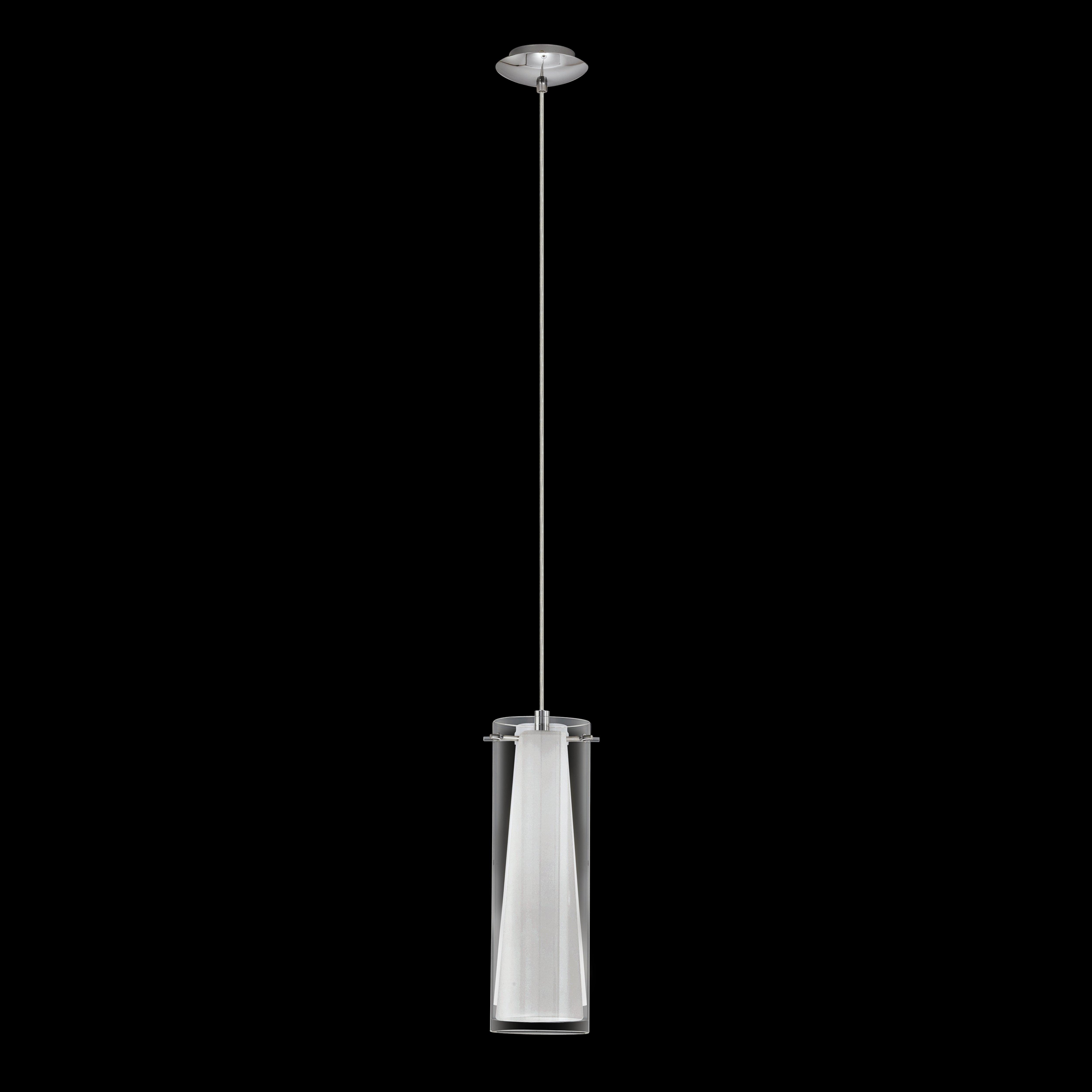 eglo pinto chrome opal glass ceiling pendant living room close up