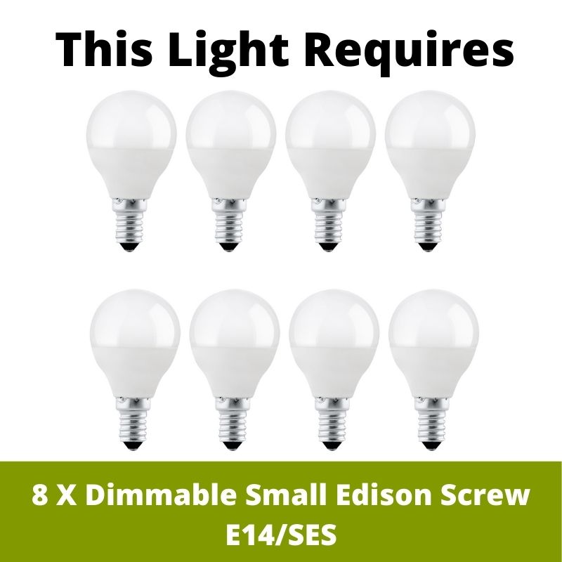 Echelon 8 Light Brass Ceiling Pendant Light