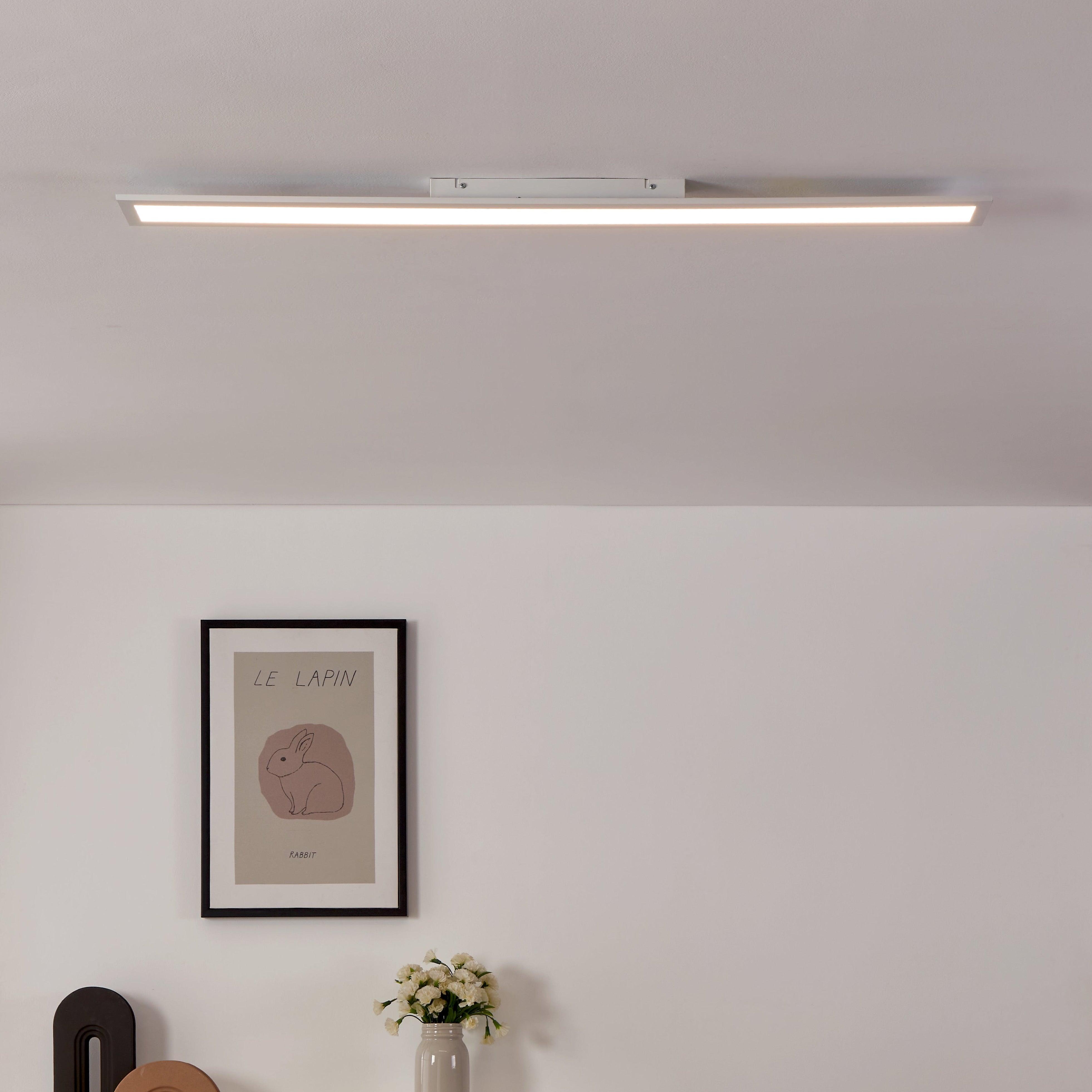 eglo connect salobrena z smart white rectangular led ceiling flush living room image
