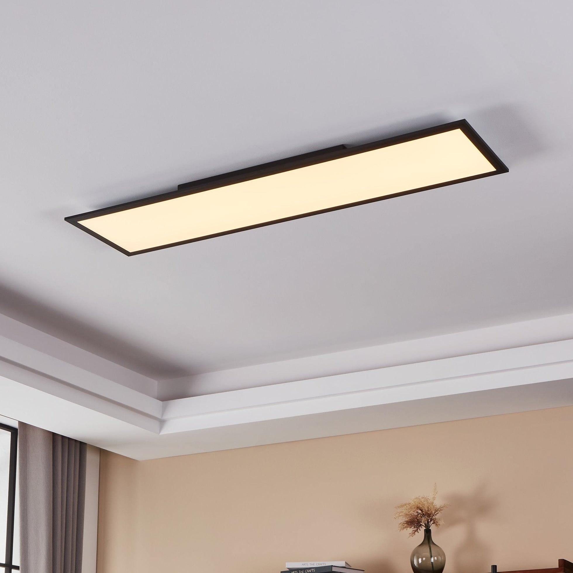 eglo connect salobrena z smart led white rectangular panel flush living room image