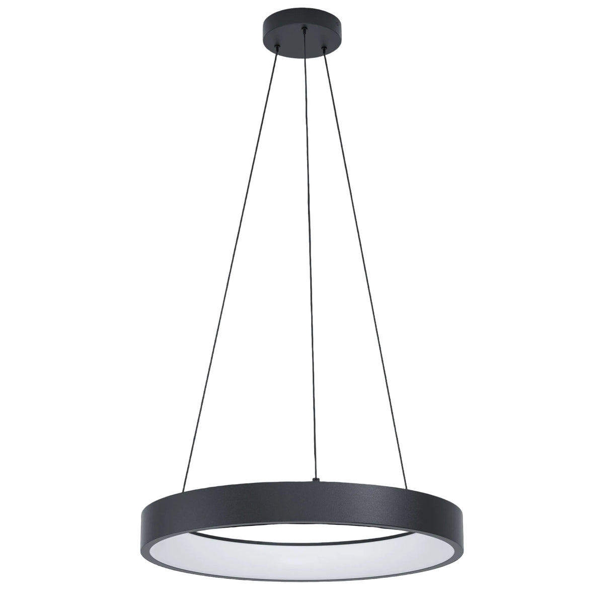 eglo connect marghera z smart led black ring ceiling pendant