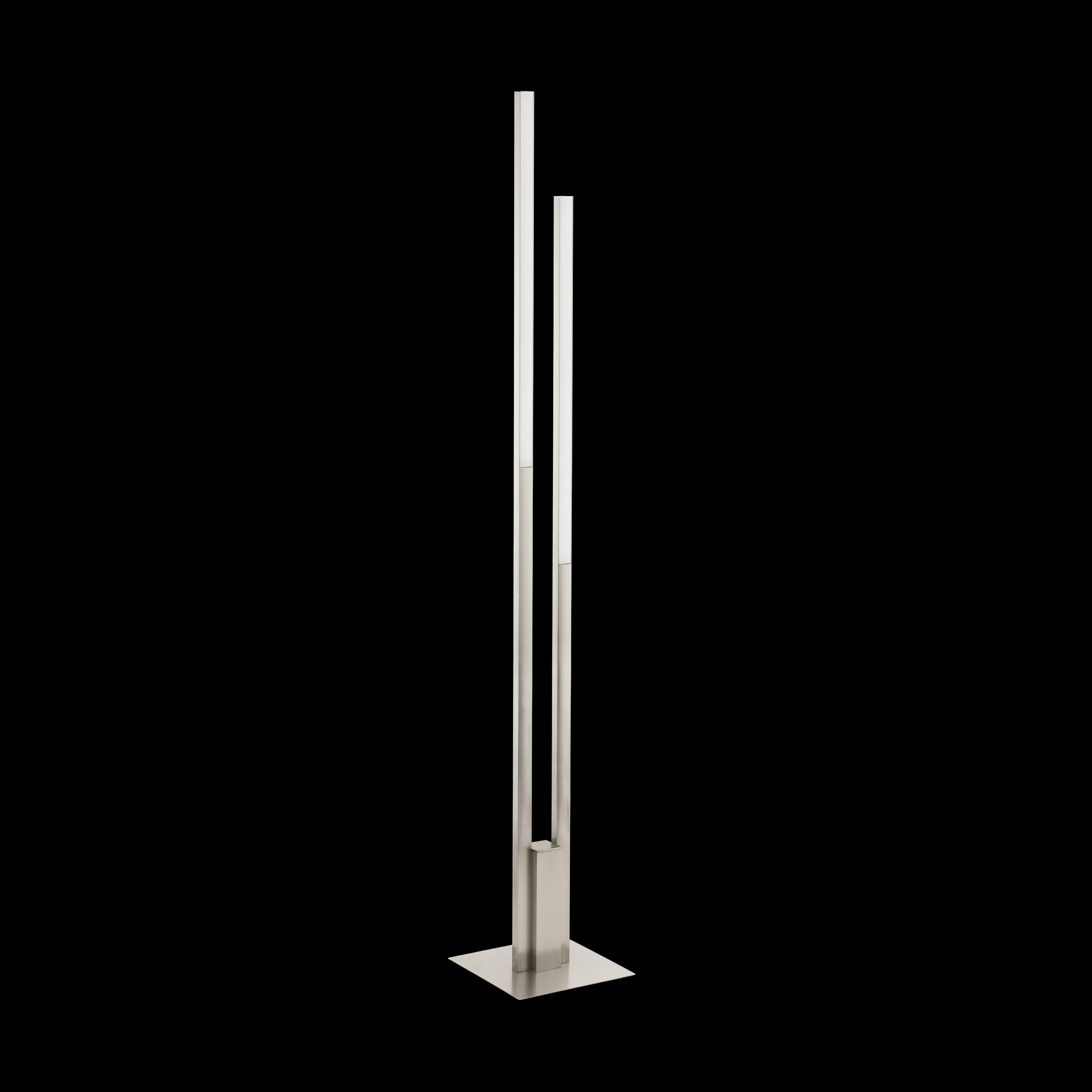 eglo connect fraioli z smart led nickel two light modern floor lamp living room close up