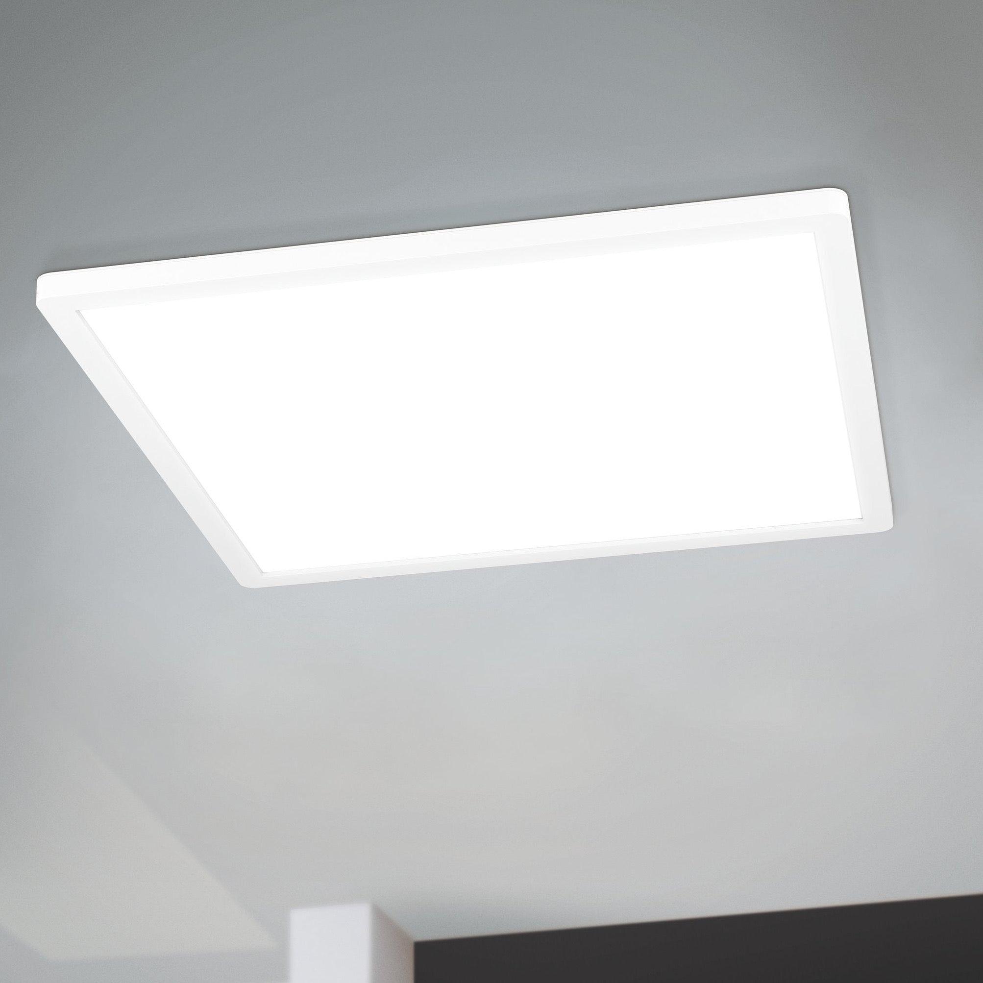 eglo connect rovito z smart white square led ceiling flush 42cm