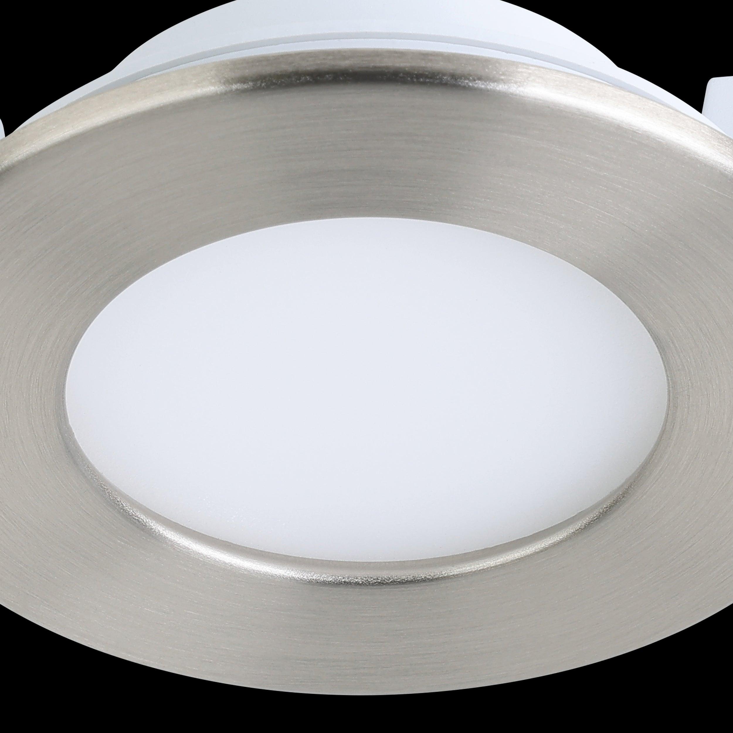 eglo fueva z set of 3 smart led nickel recessed lights kitchen lighting
