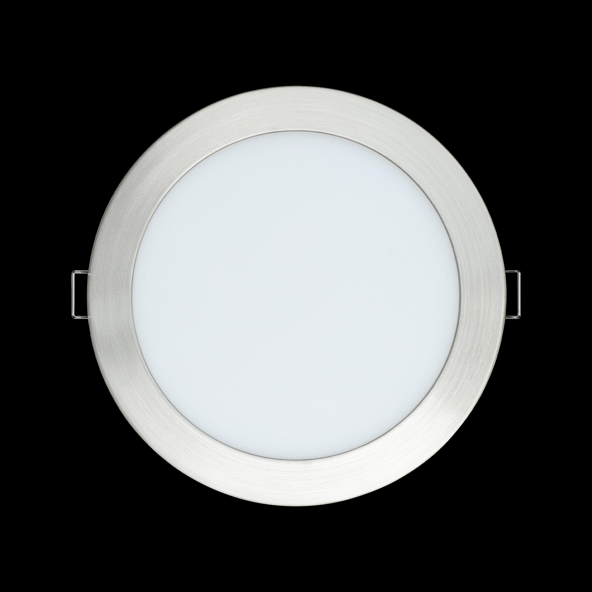 eglo fueva z smart led nickel recessed light 16 5cm living room close up