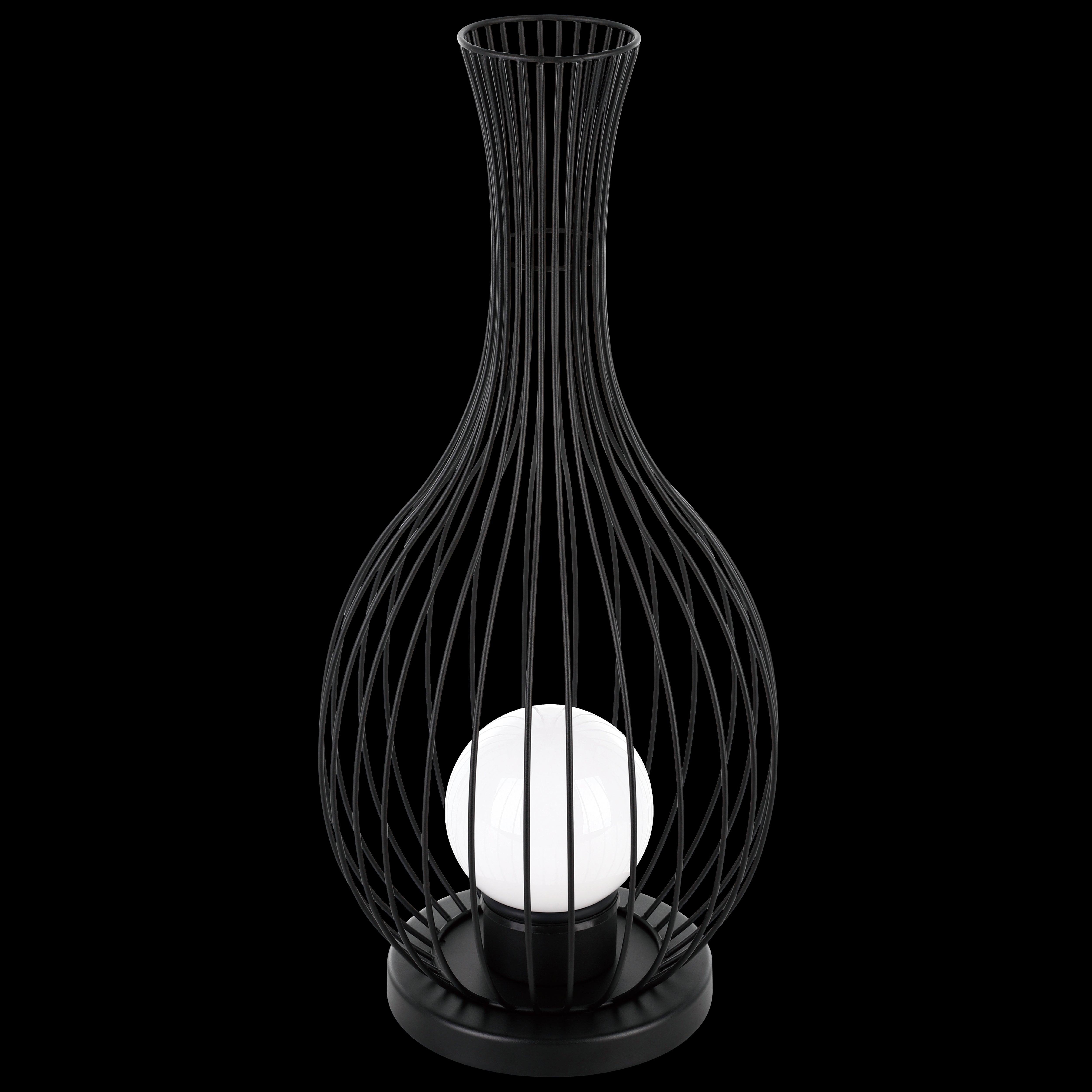 eglo fossombrone black vase shape ip65 outdoor floor light