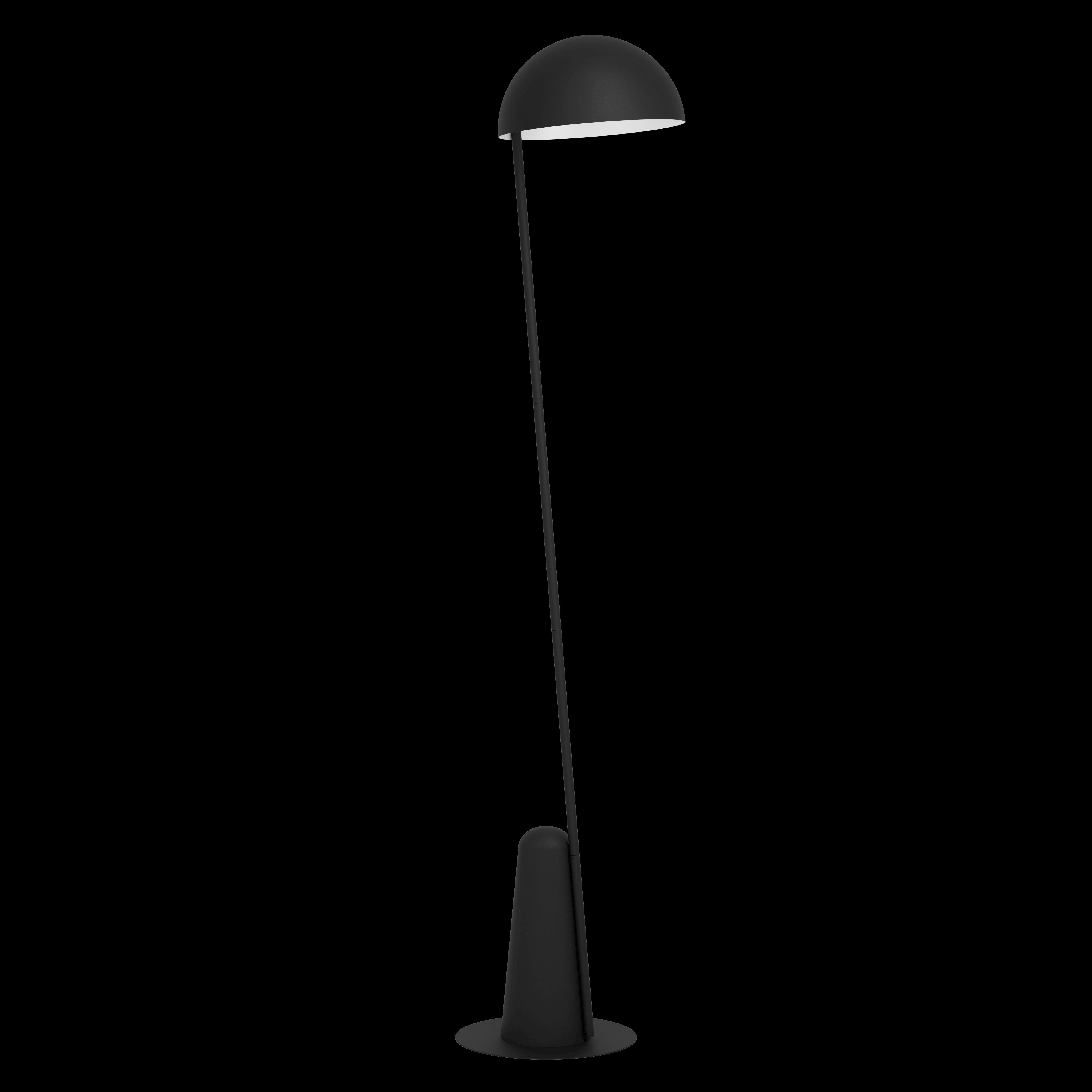 eglo aranzola black slender floor lamp kitchen lighting