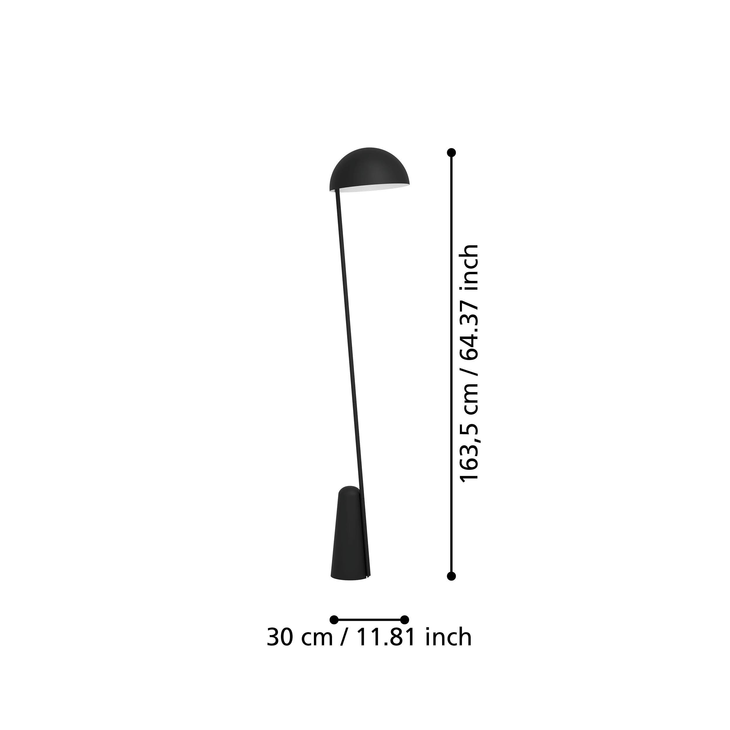 eglo aranzola black slender floor lamp Kitchen Lighting Close Up