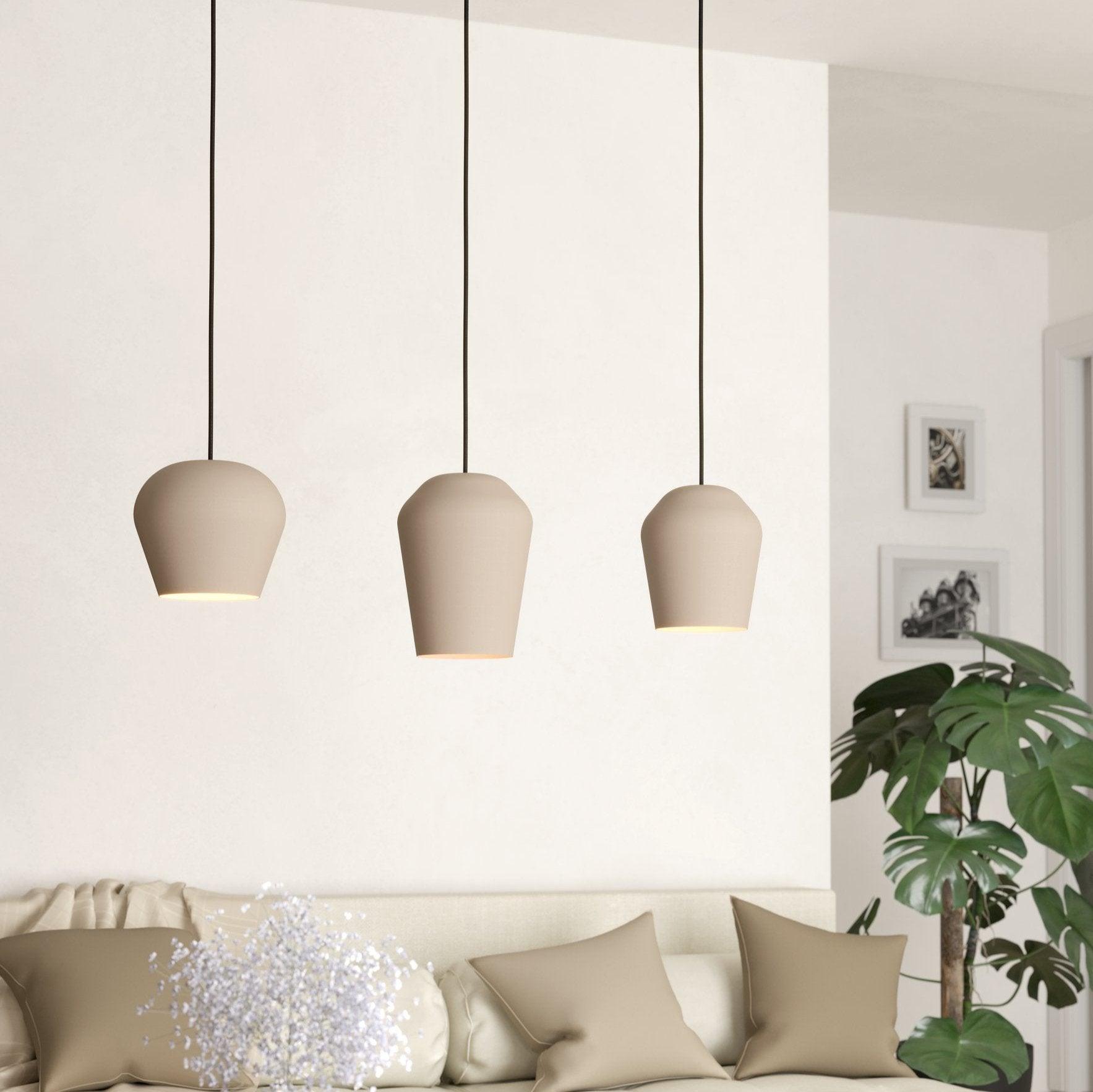 eglo cambaito 3 light sand ceiling pendant