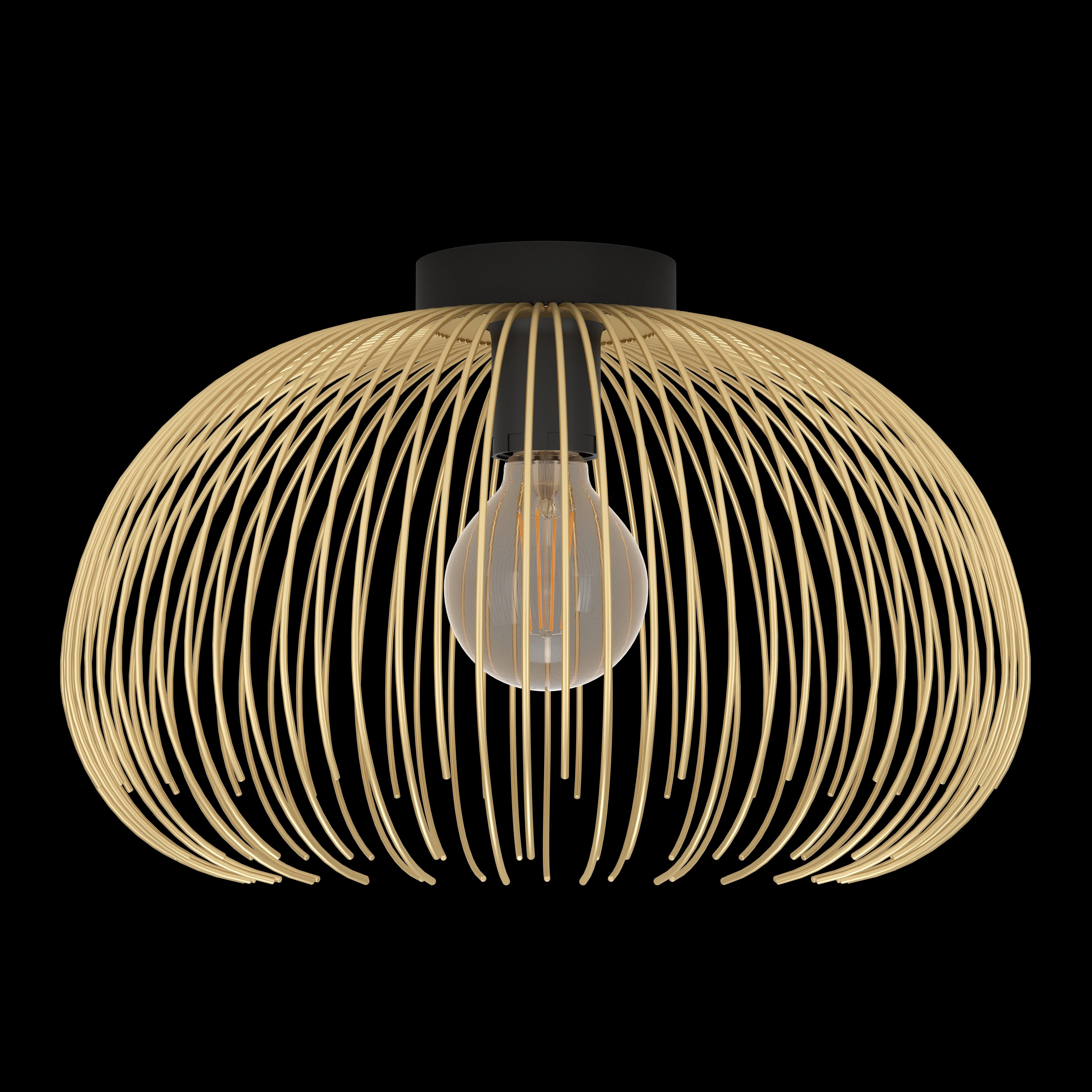 eglo venezuela black gold flush ceiling light living room image