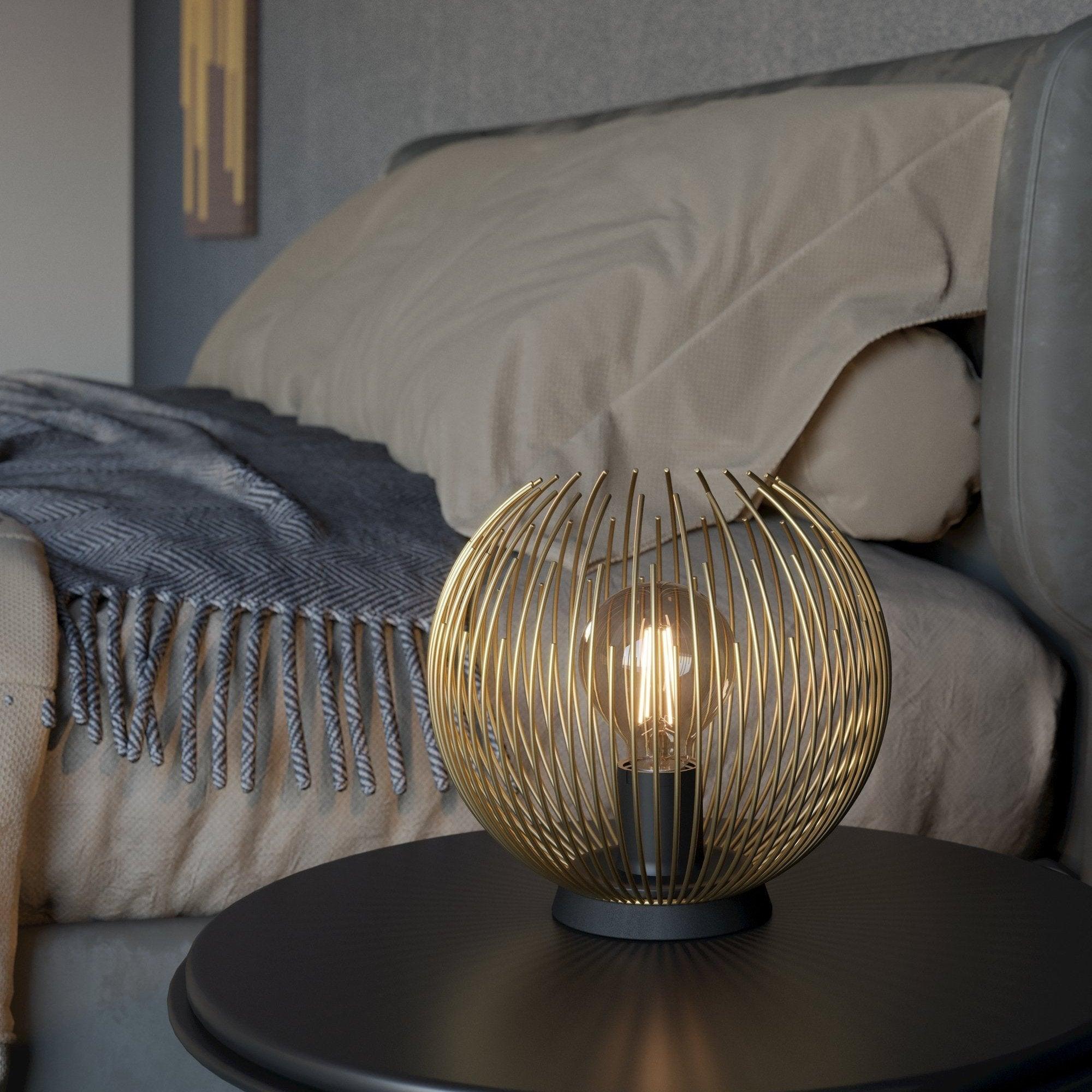 eglo venezuela gold wire shaded table lamp