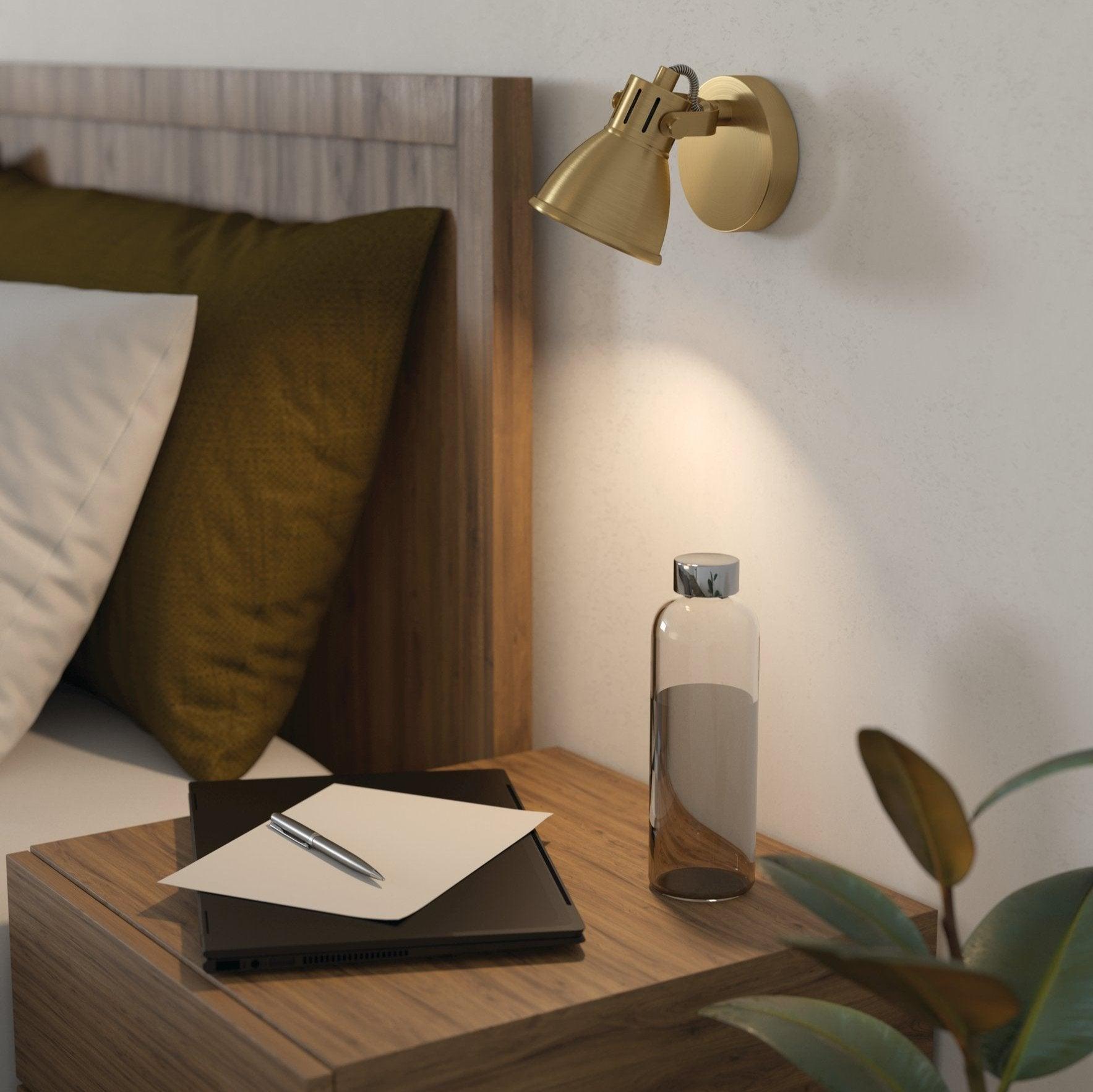 eglo seras brass wall spotlight