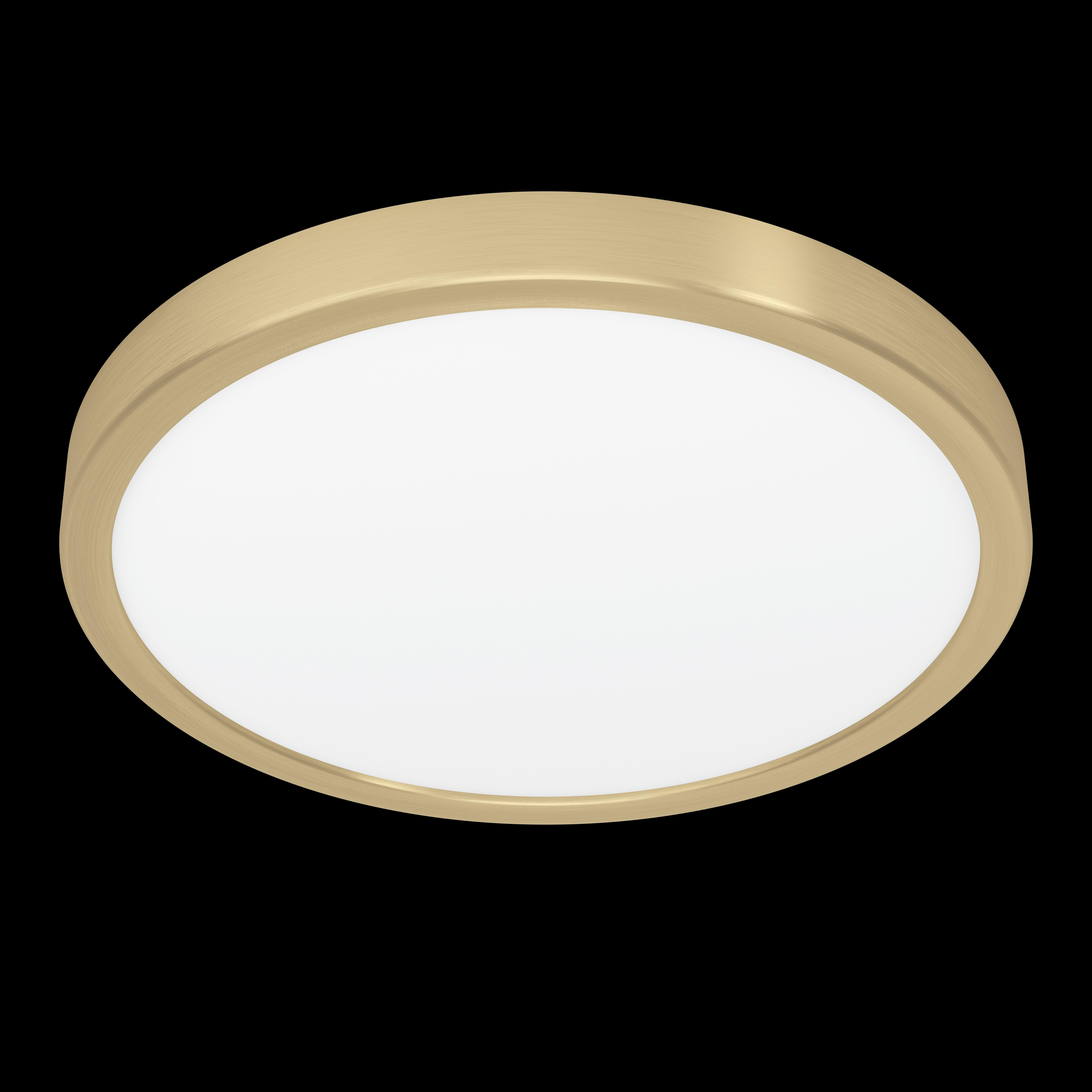 eglo fueva 5 brass led round flush ceiling light 28 5cm living room image