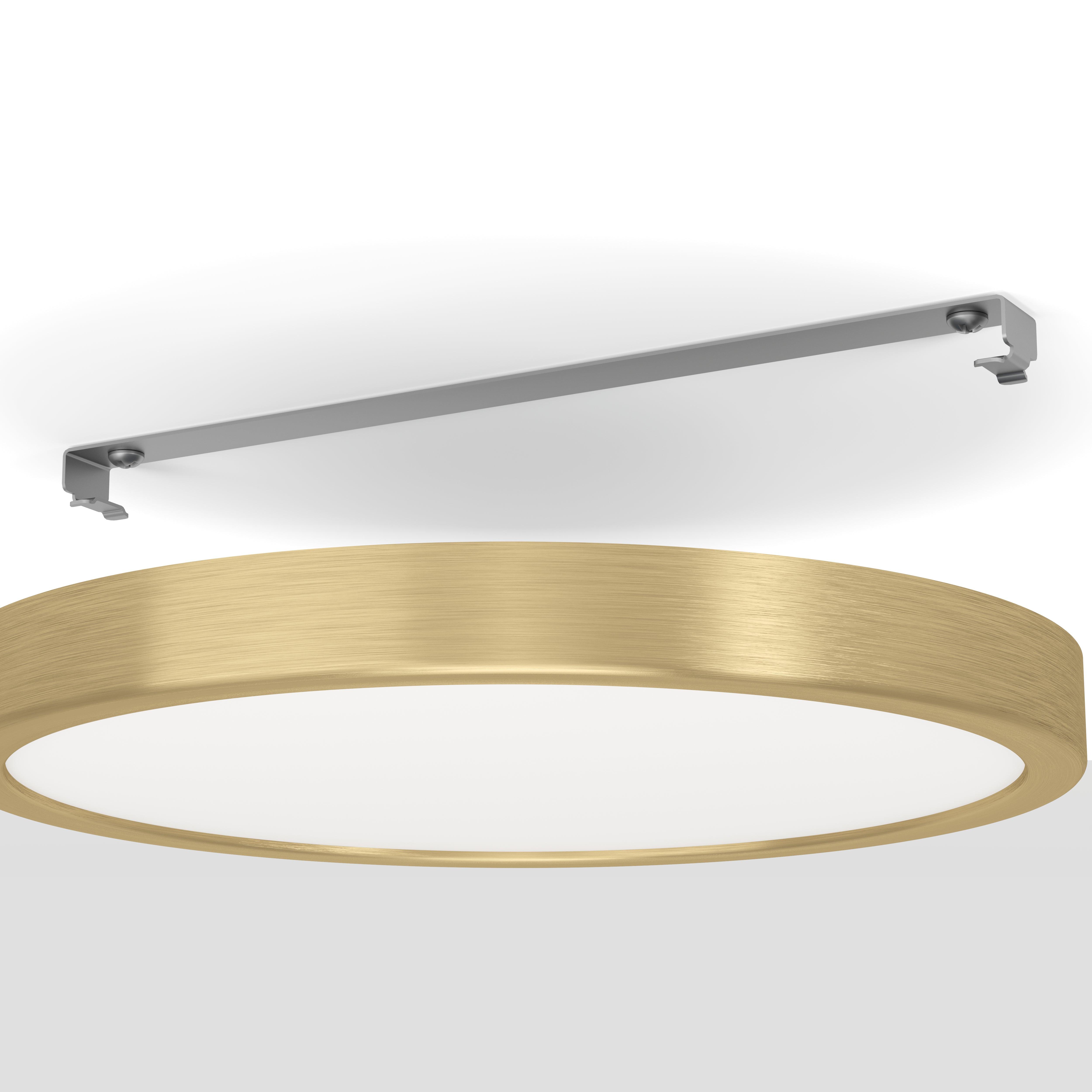 eglo fueva 5 brass led round flush ceiling light 28 5cm kitchen lighting
