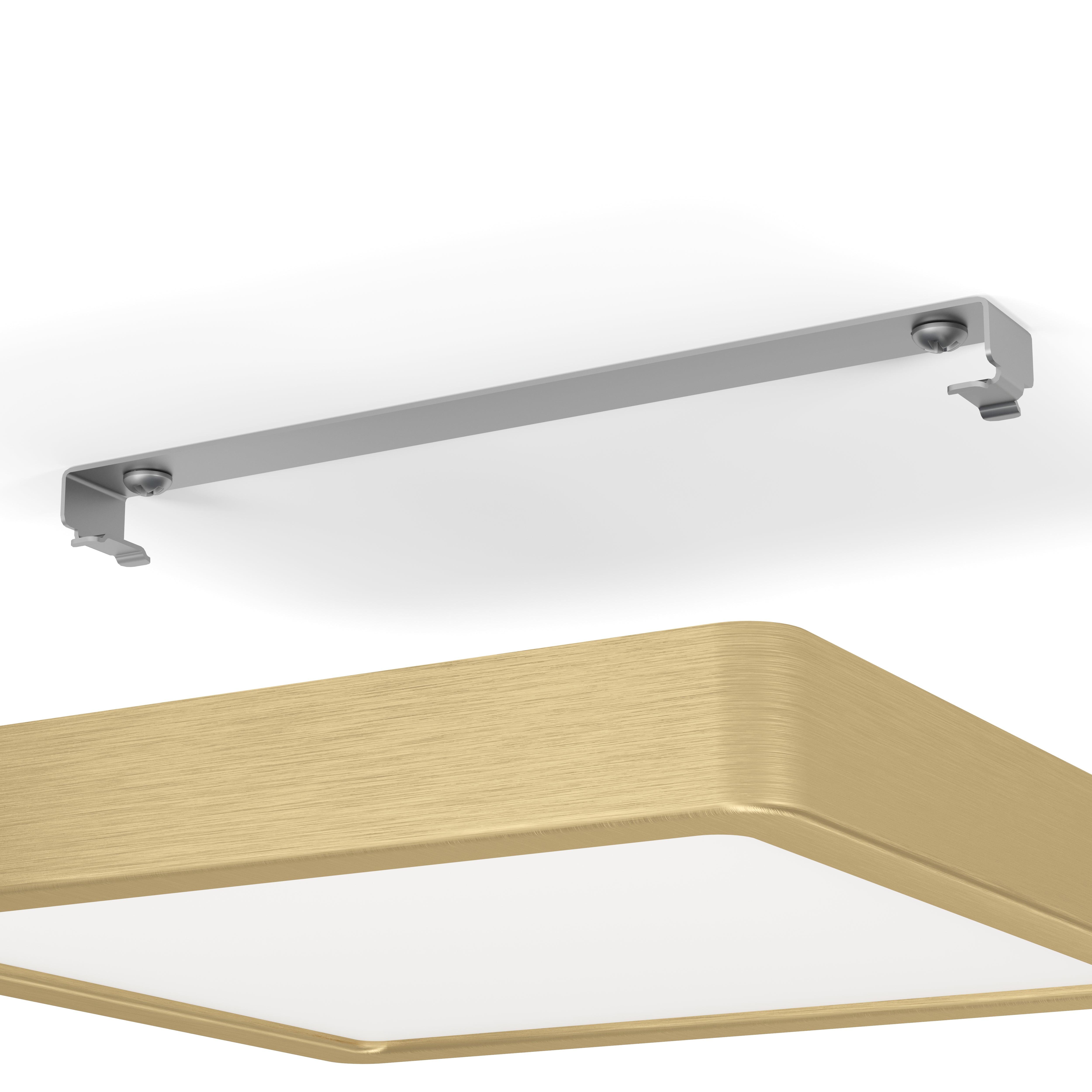 eglo fueva 5 brass led square flush ceiling light 21cm kitchen lighting