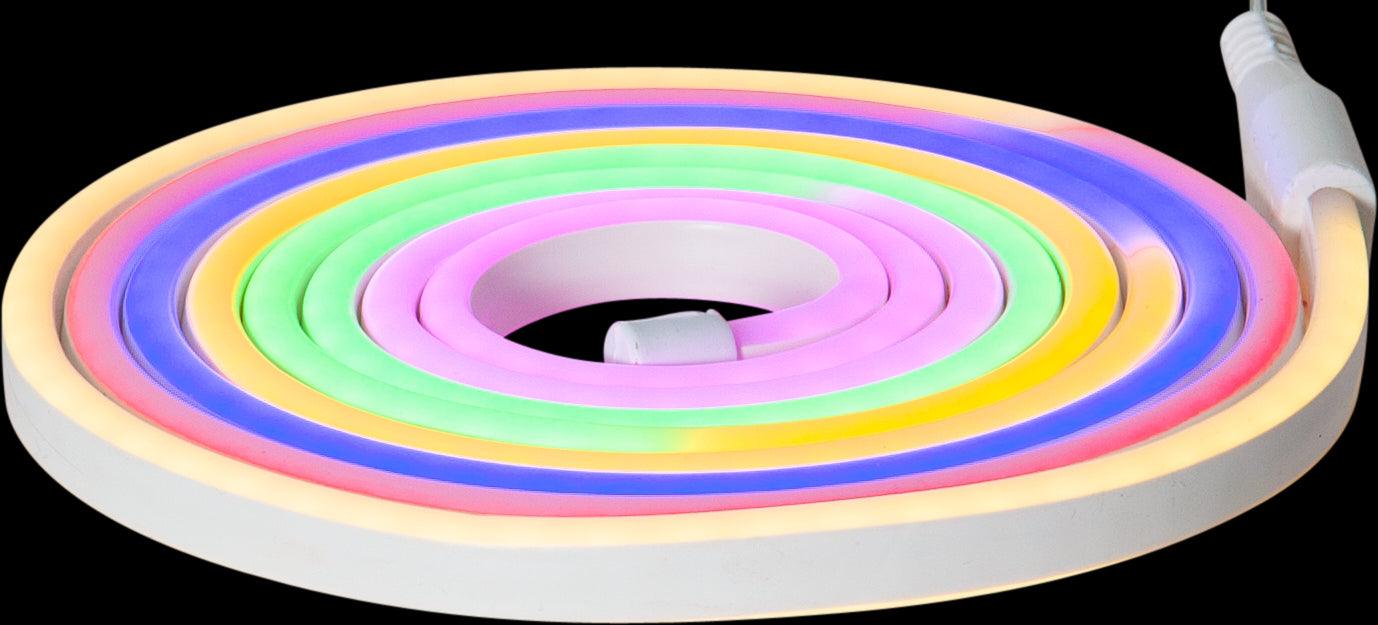 eglo flatneonled rainbow coloured outdoor strip light ip44 living room image