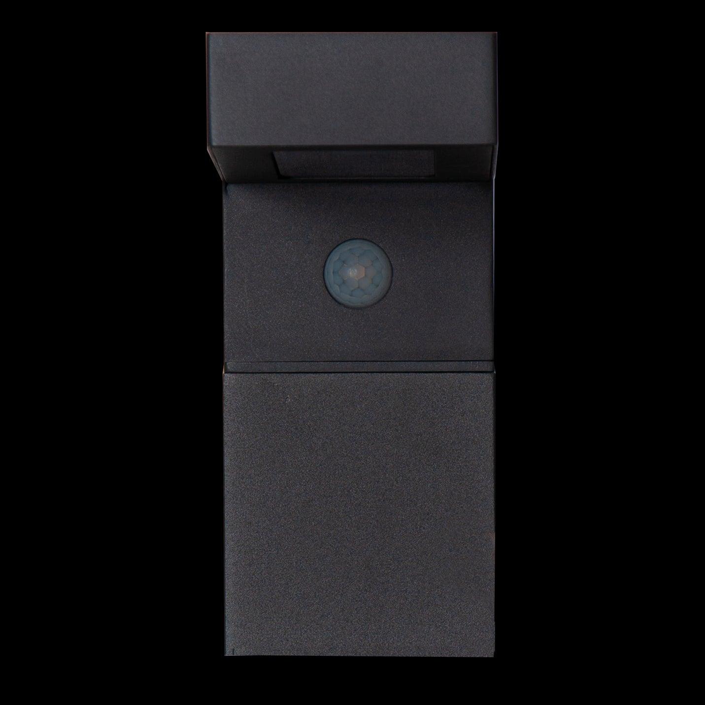 eglo baracconi black solar wall light ip44 living room image