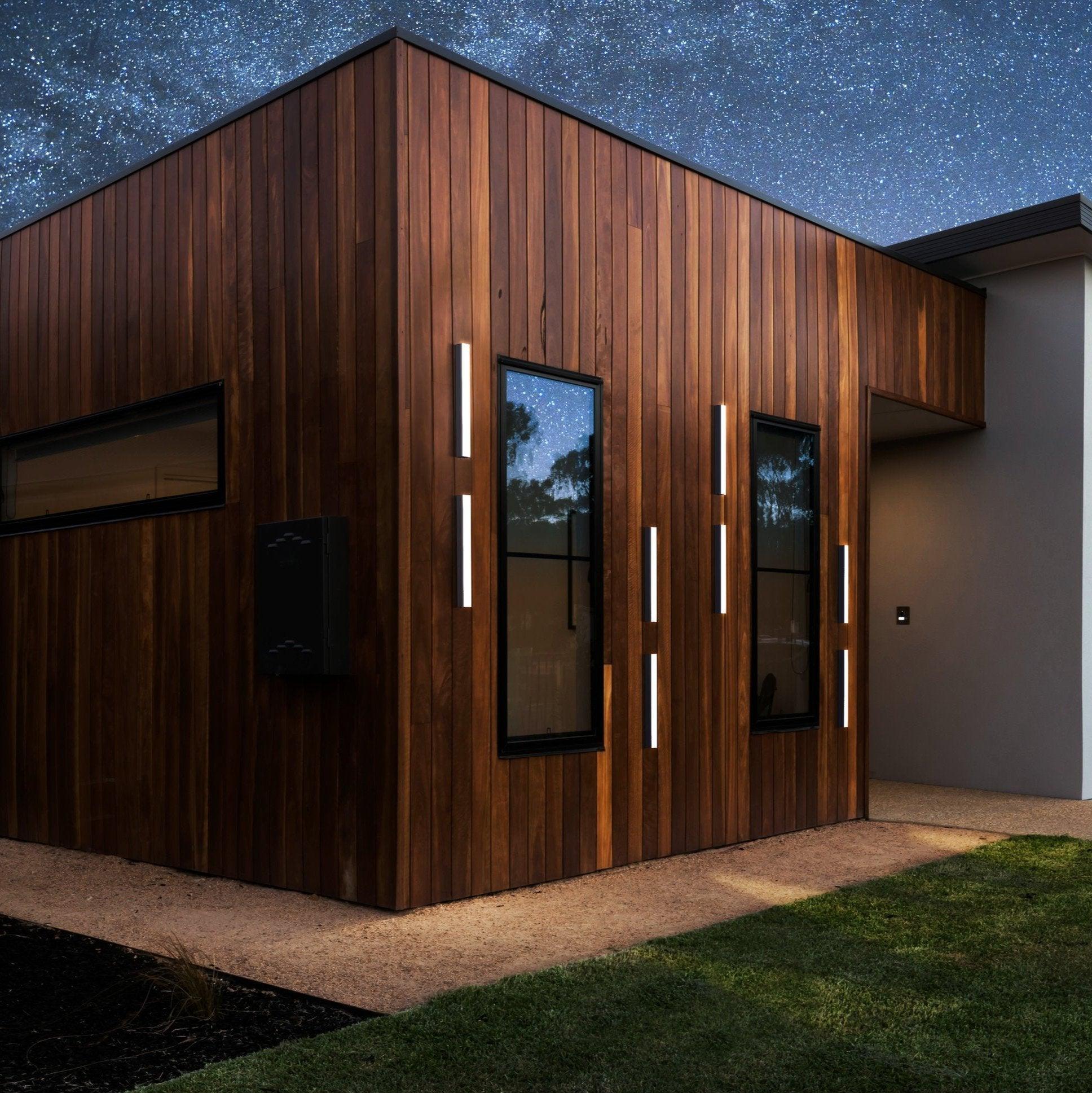 eglo salitta led black ip65 outdoor flush 58cm