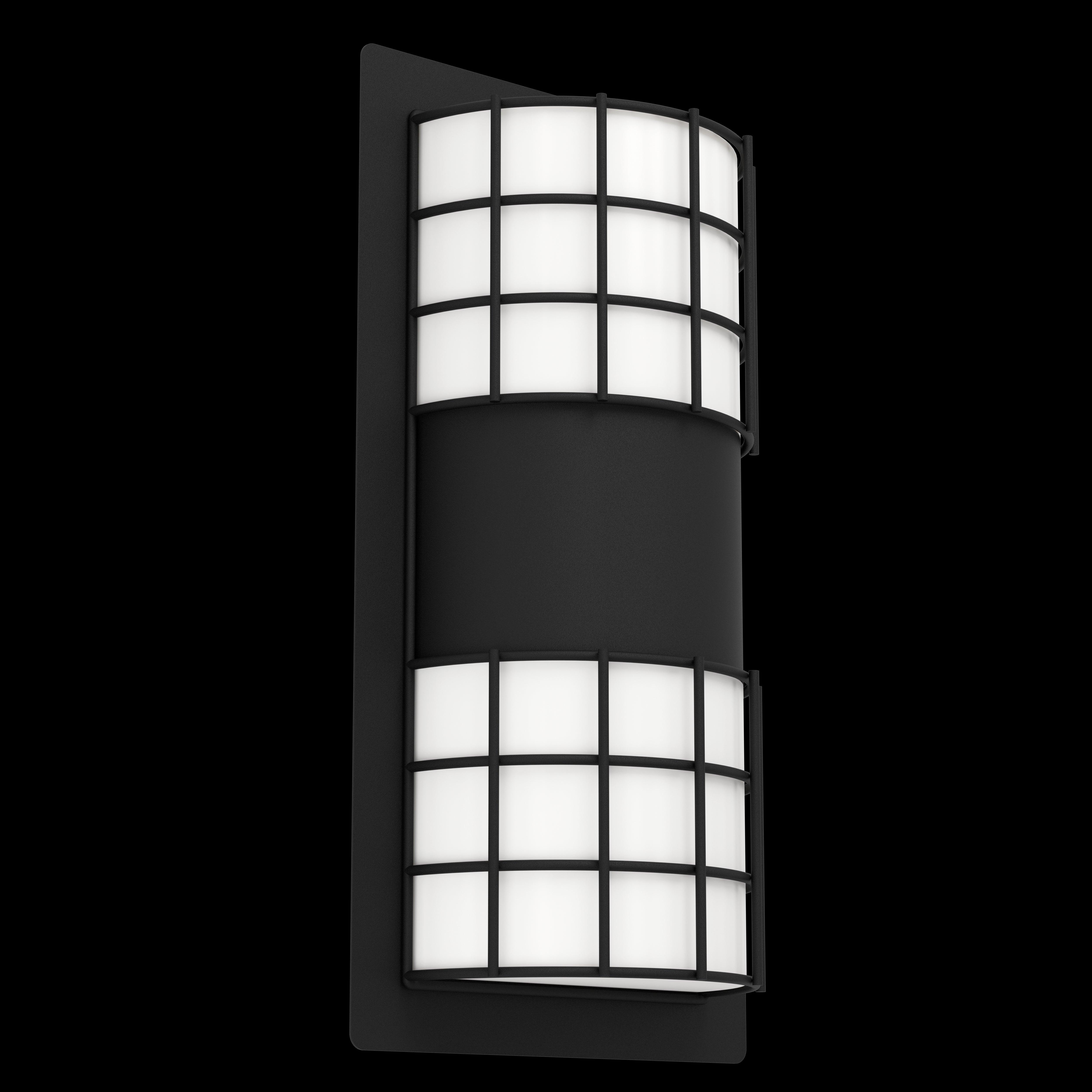 eglo cistierna 2 black ip44 outdoor wall light