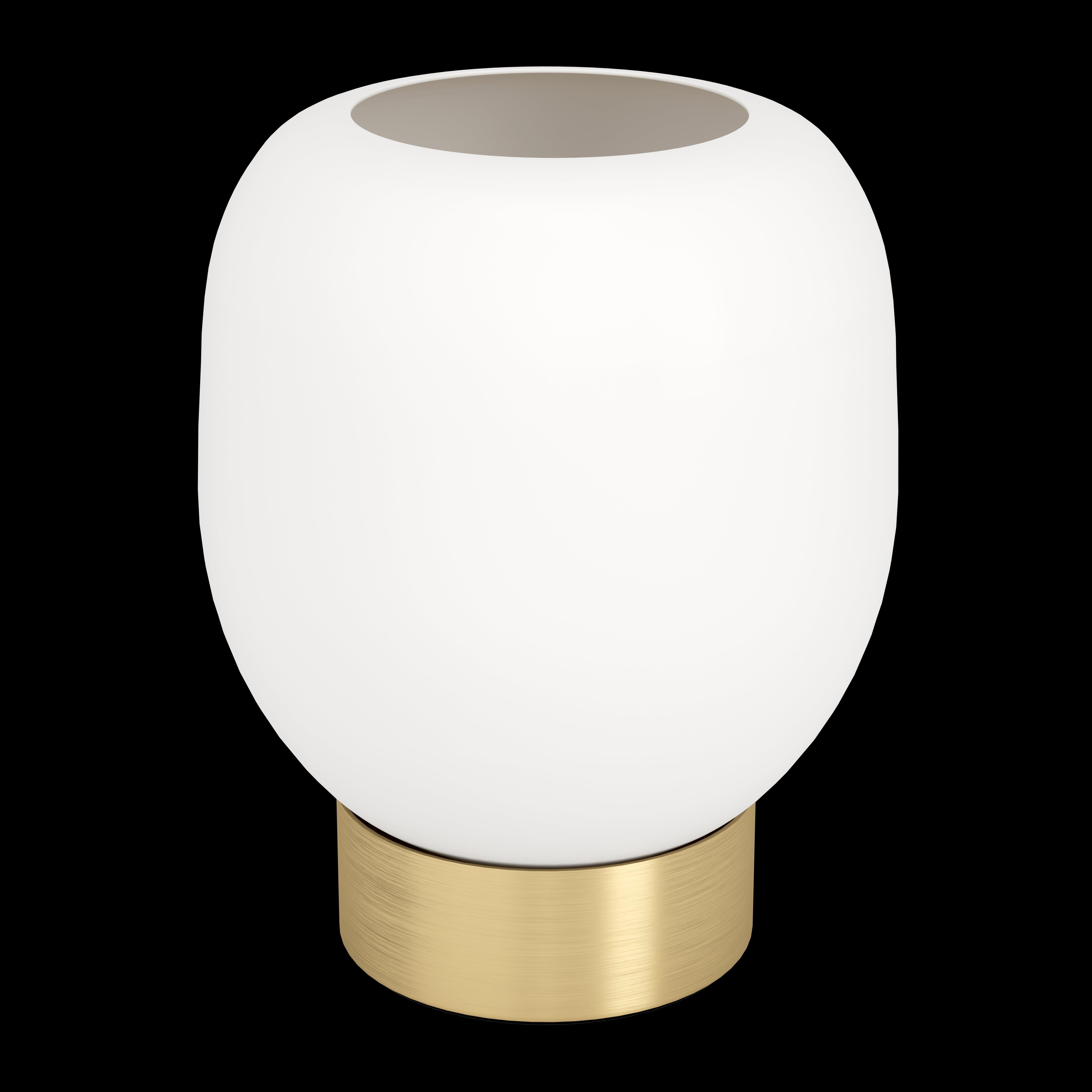 eglo manzanares brushed brass opal glass table lamp living room image