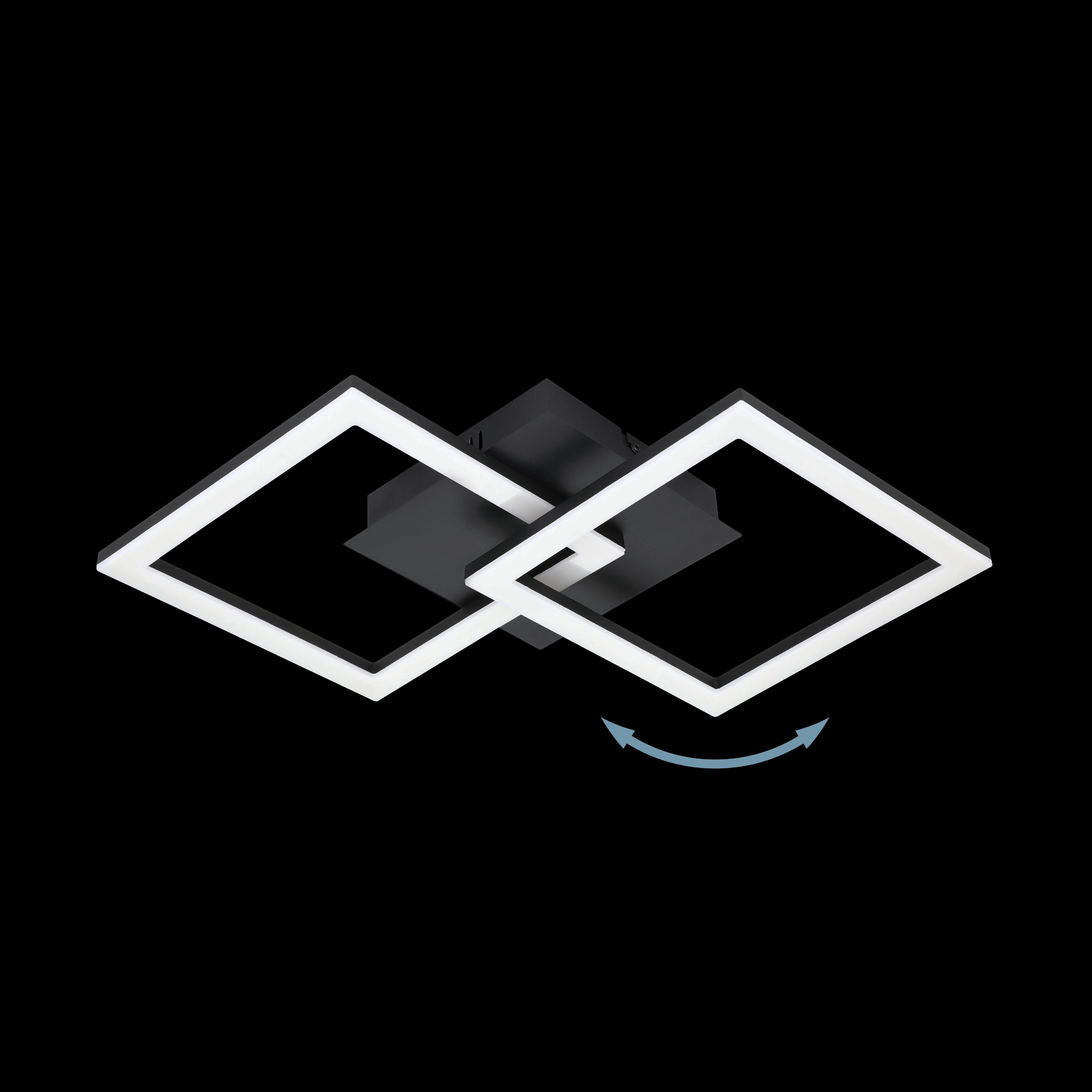 eglo connect paranday z smart led black white flush 2 square design kitchen lighting