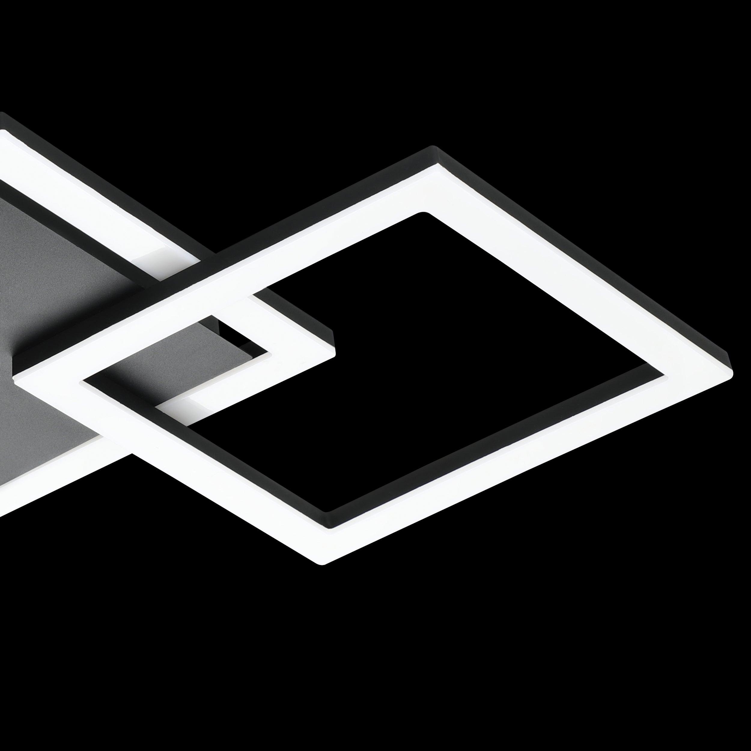 eglo connect paranday z smart led black white flush 3 square design Kitchen Lighting Close Up
