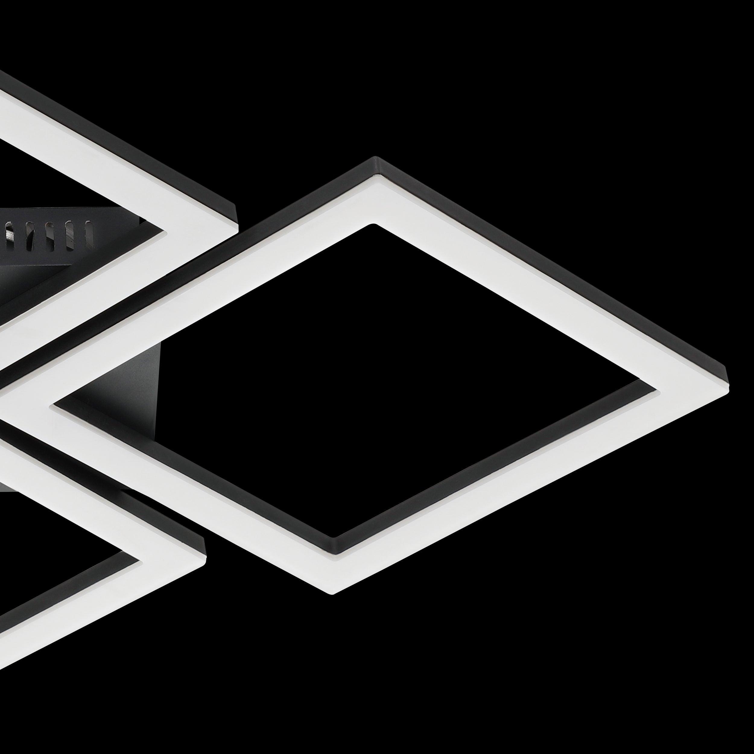 eglo connect paranday z smart led black white flush 4 square design Hallway Lighting Close up