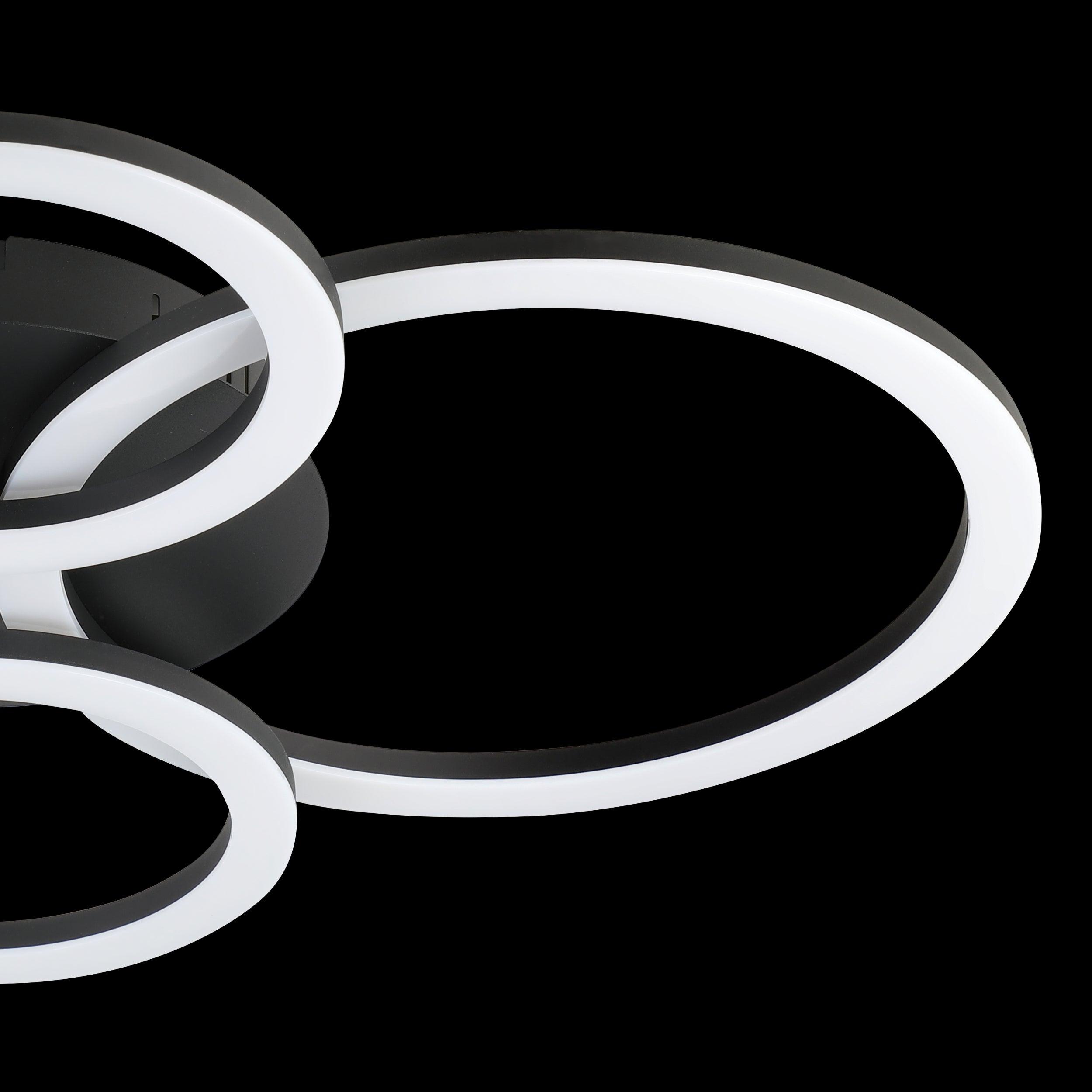 eglo connect parrapos z smart led black white flush 4 circle design Kitchen Lighting Close Up