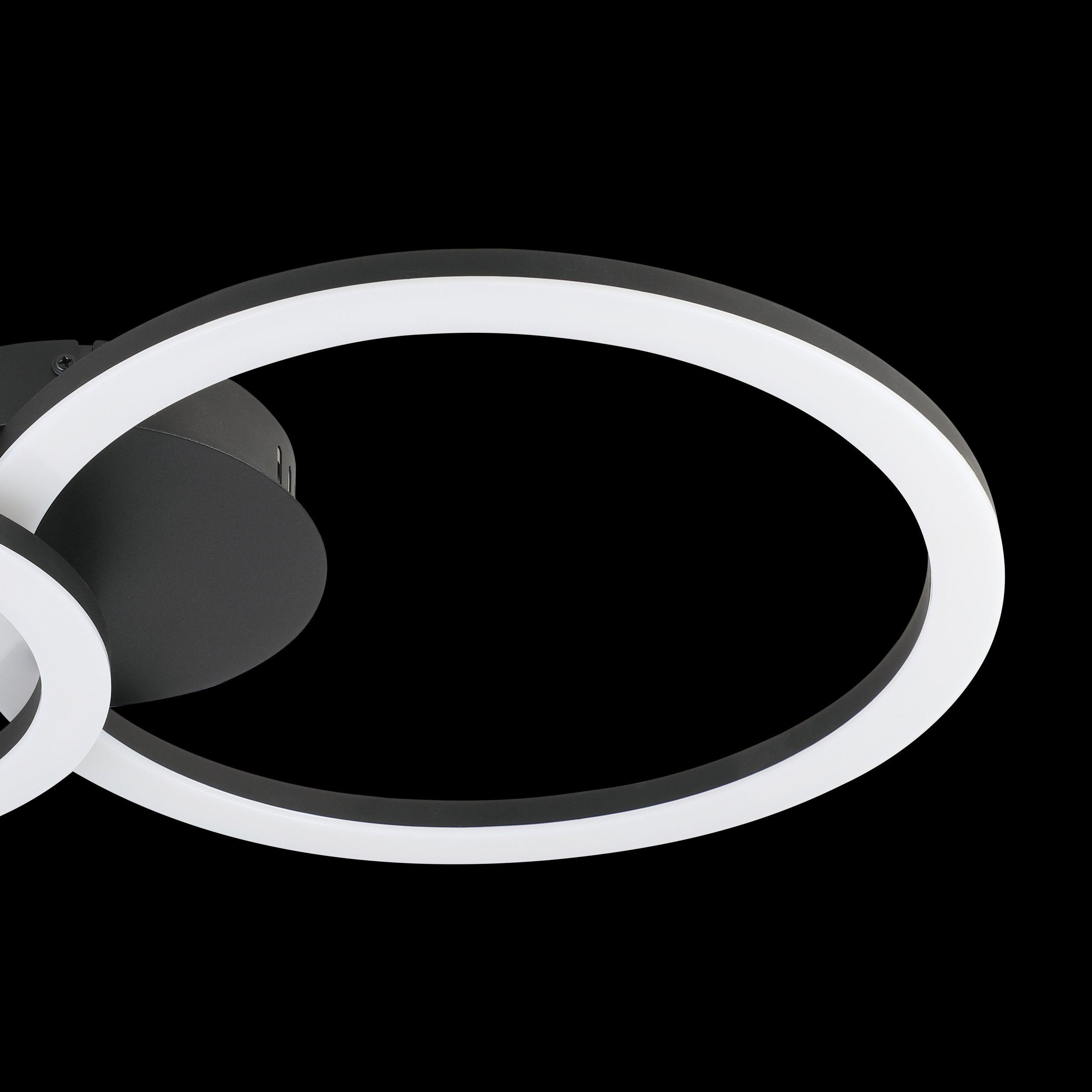 eglo connect parrapos z smart led black white flush 2 circle design Kitchen Lighting Close Up