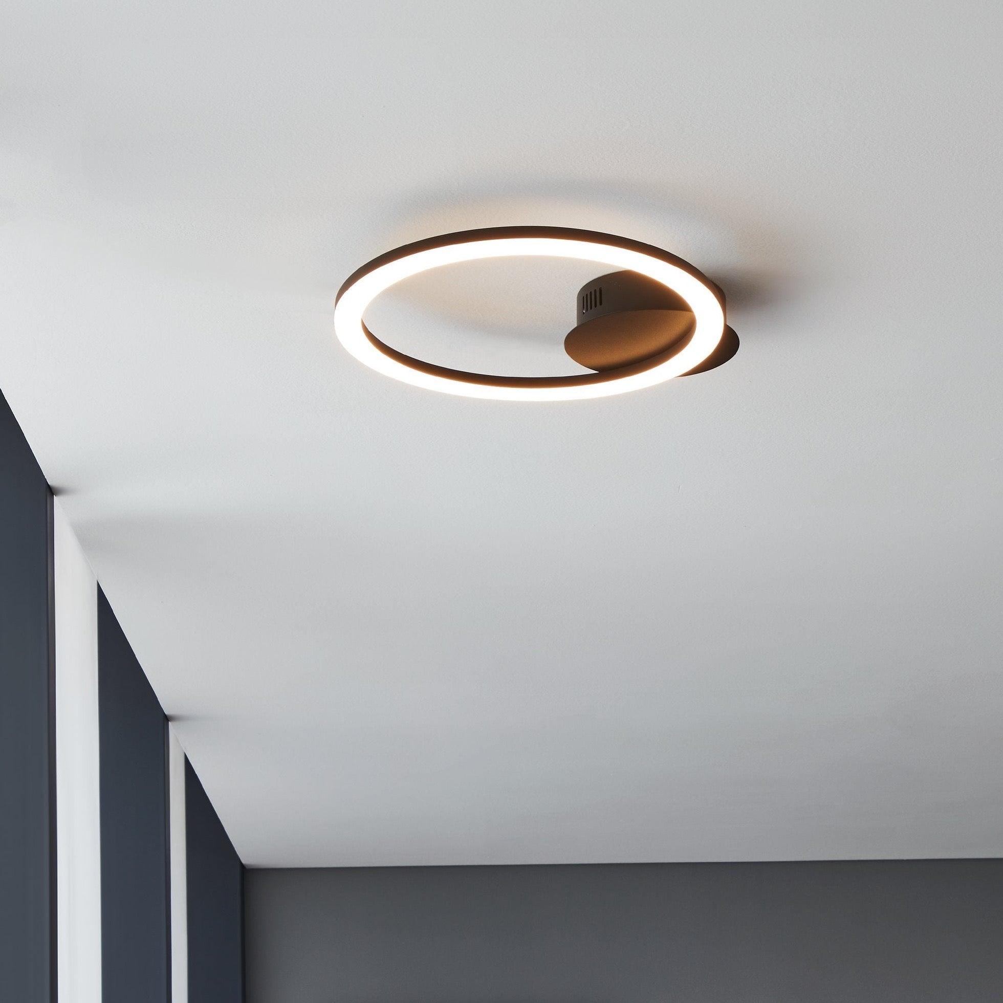 eglo connect parrapos z smart led round flush ceiling light