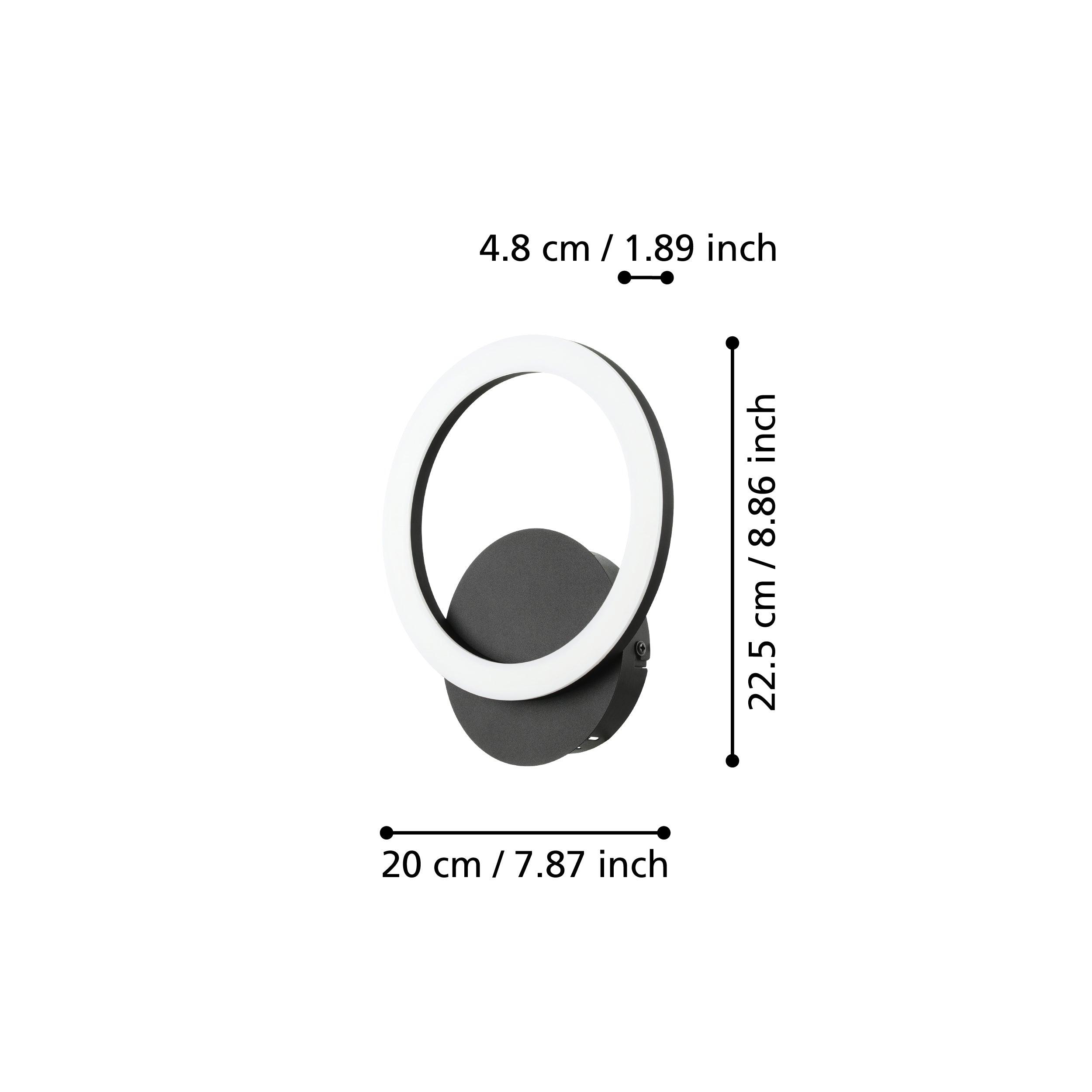 eglo connect parrapos z smart led black wall light kitchen lighting