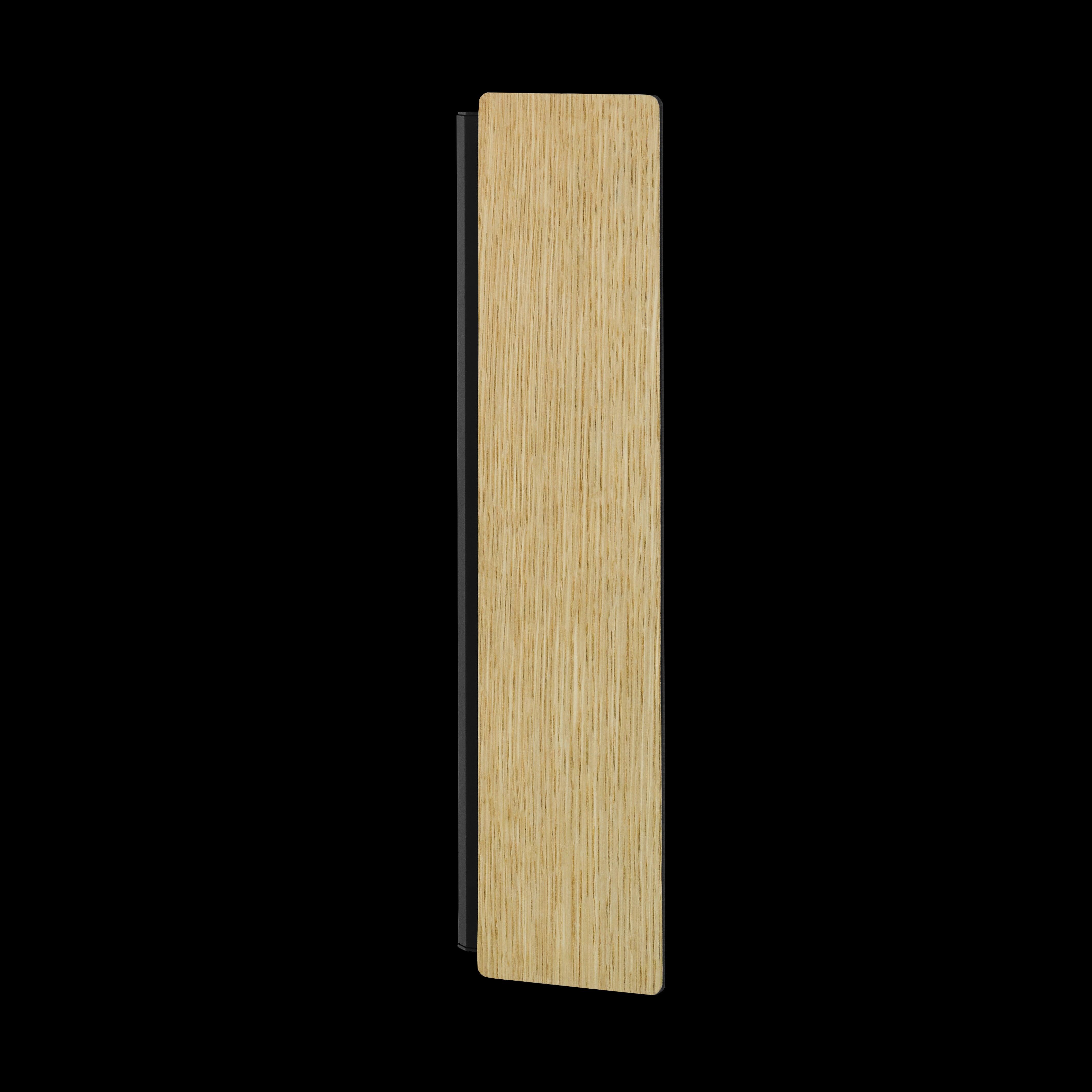 eglo zubialde black metal wooden led wall light living room image