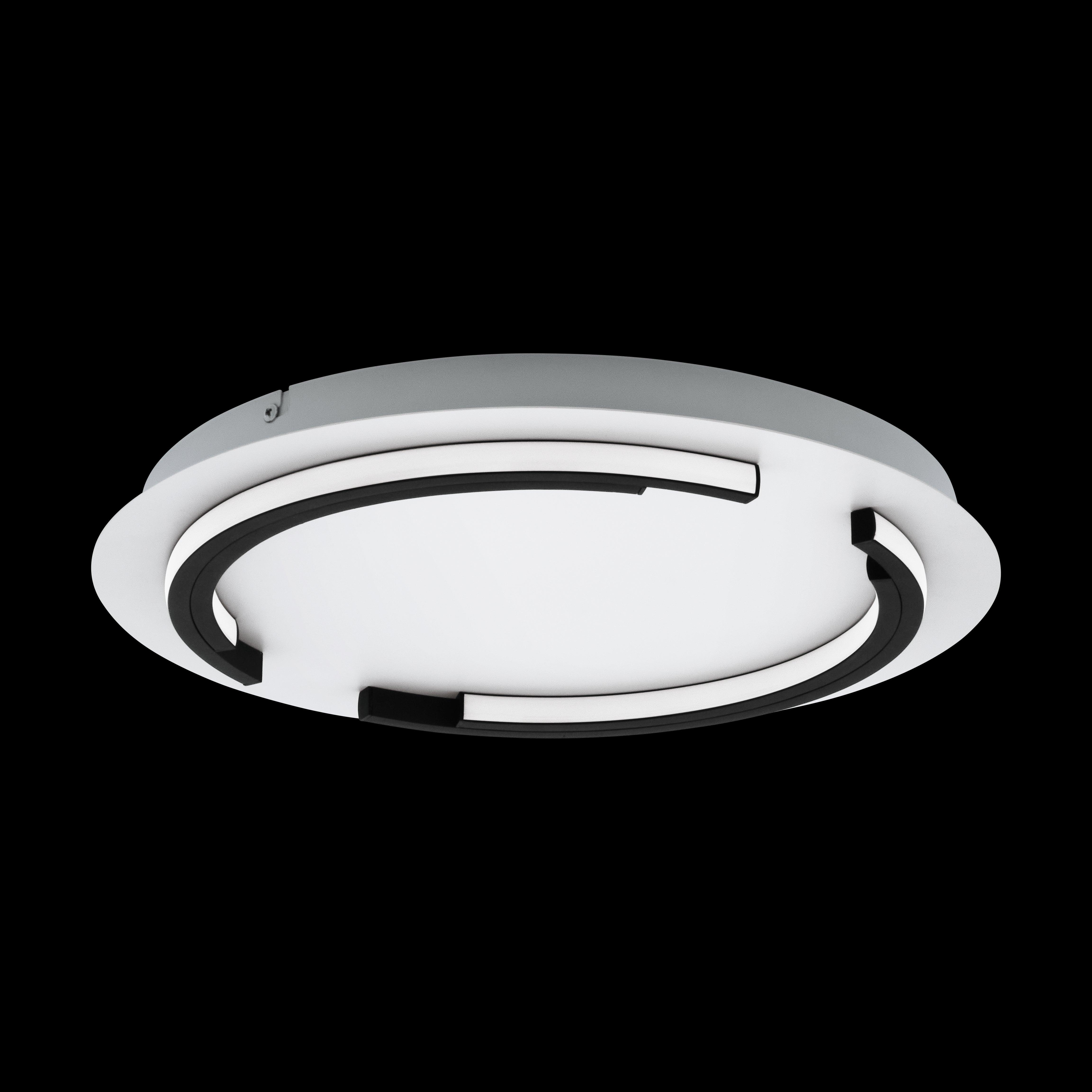 eglo zampote led round black white ceiling flush living room image