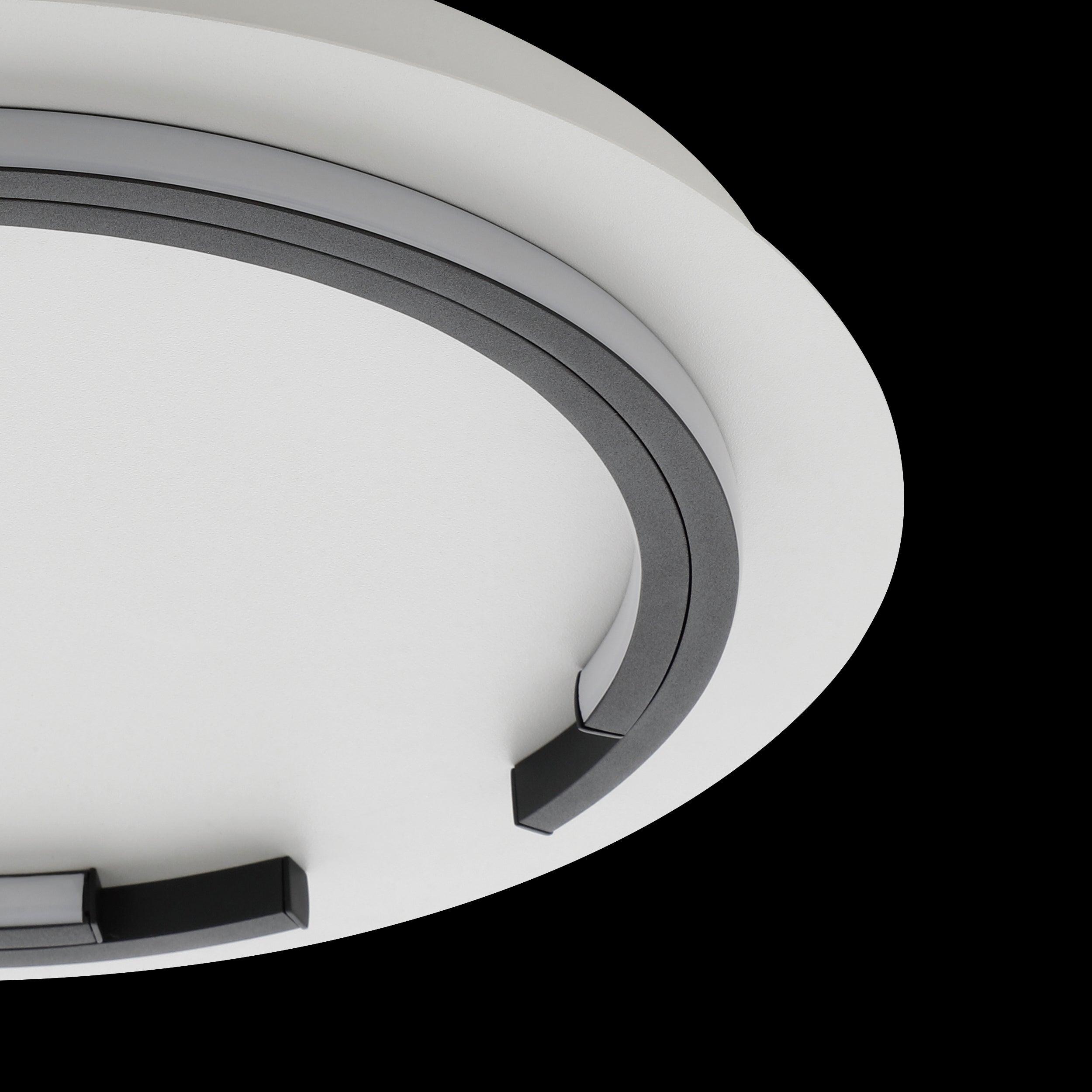 eglo zampote led round black white ceiling flush kitchen lighting