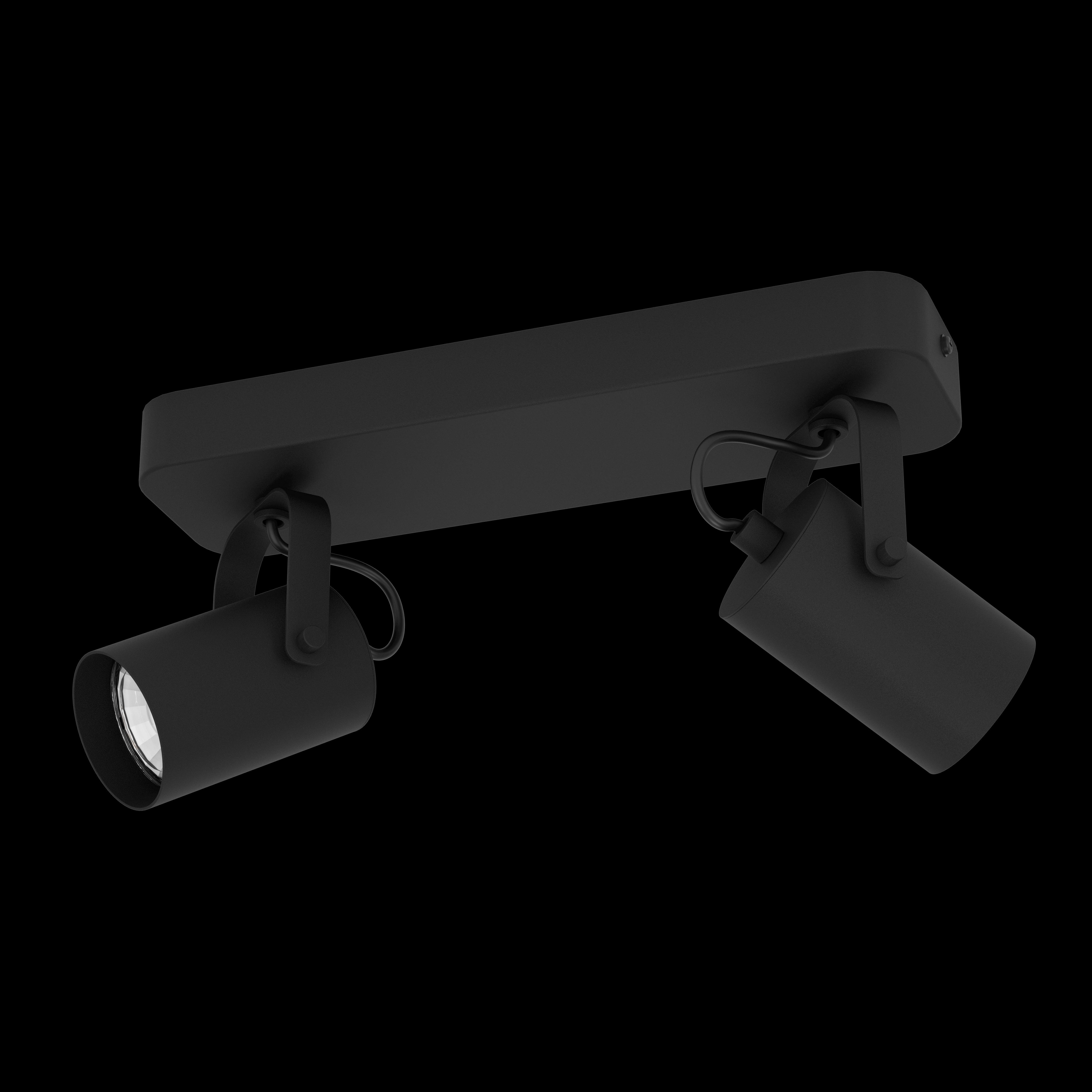 eglo sorego 2 light bar spotlight living room close up
