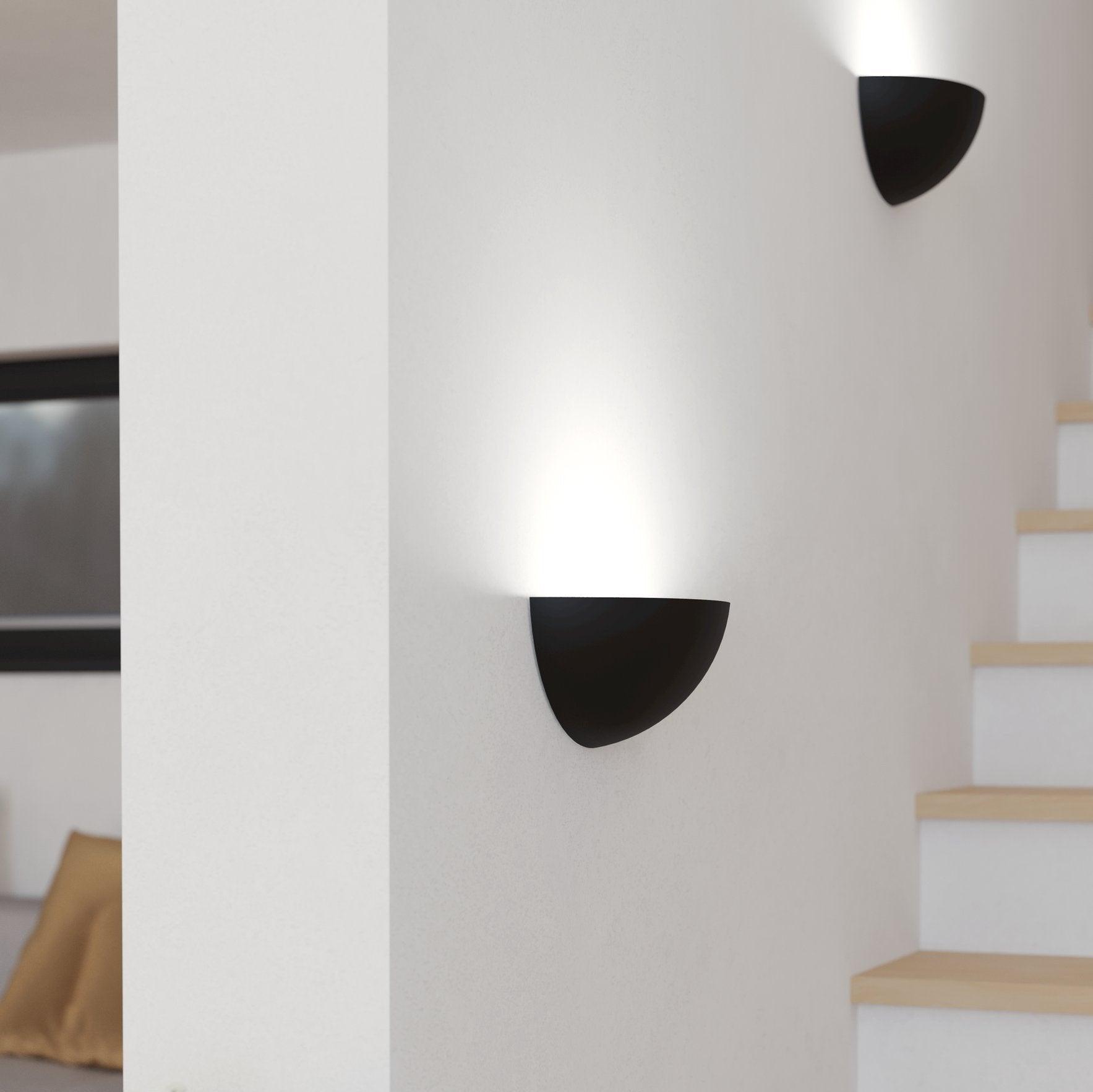 eglo tanura black metal wall light