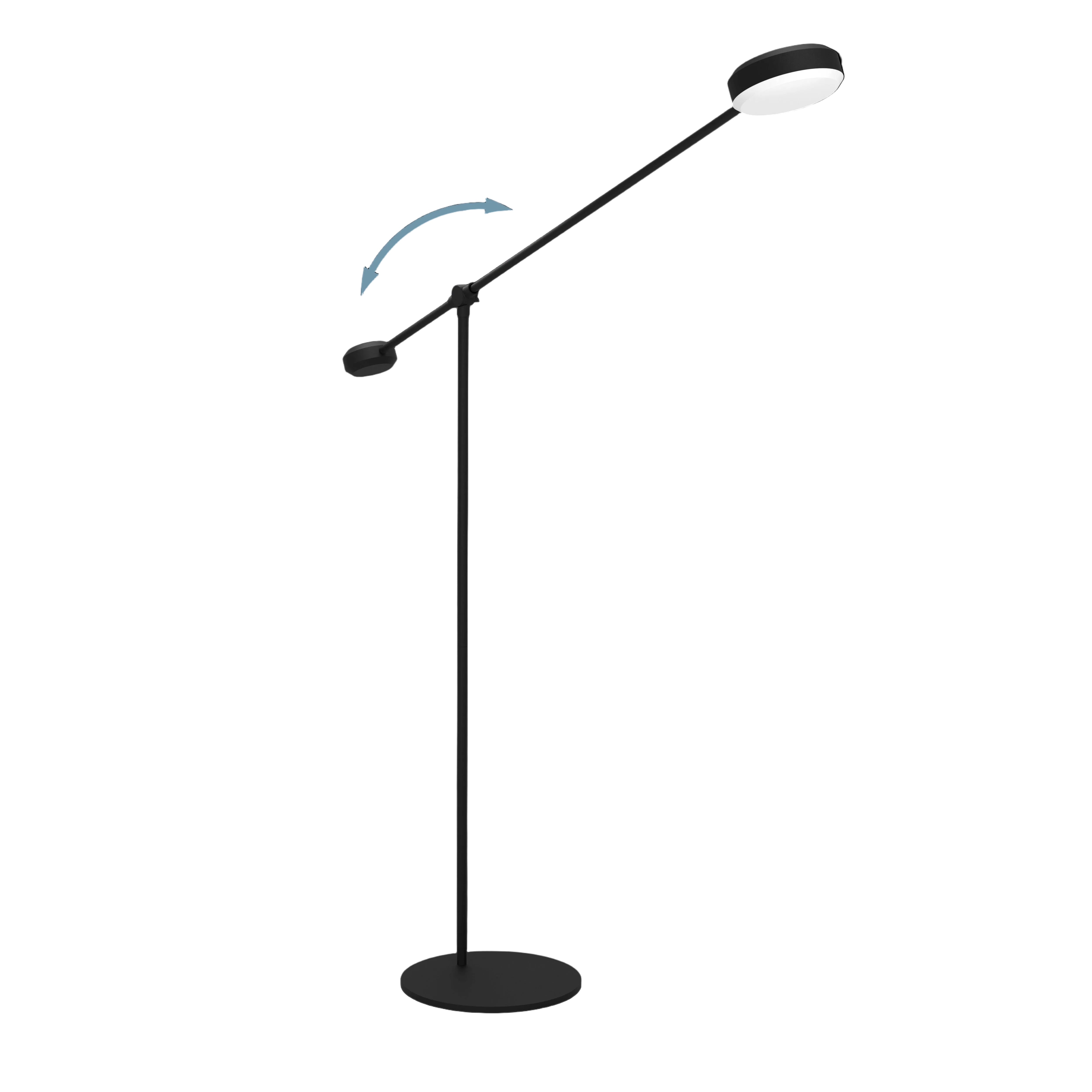 eglo clavellina black led boom touch floor lamp kitchen lighting