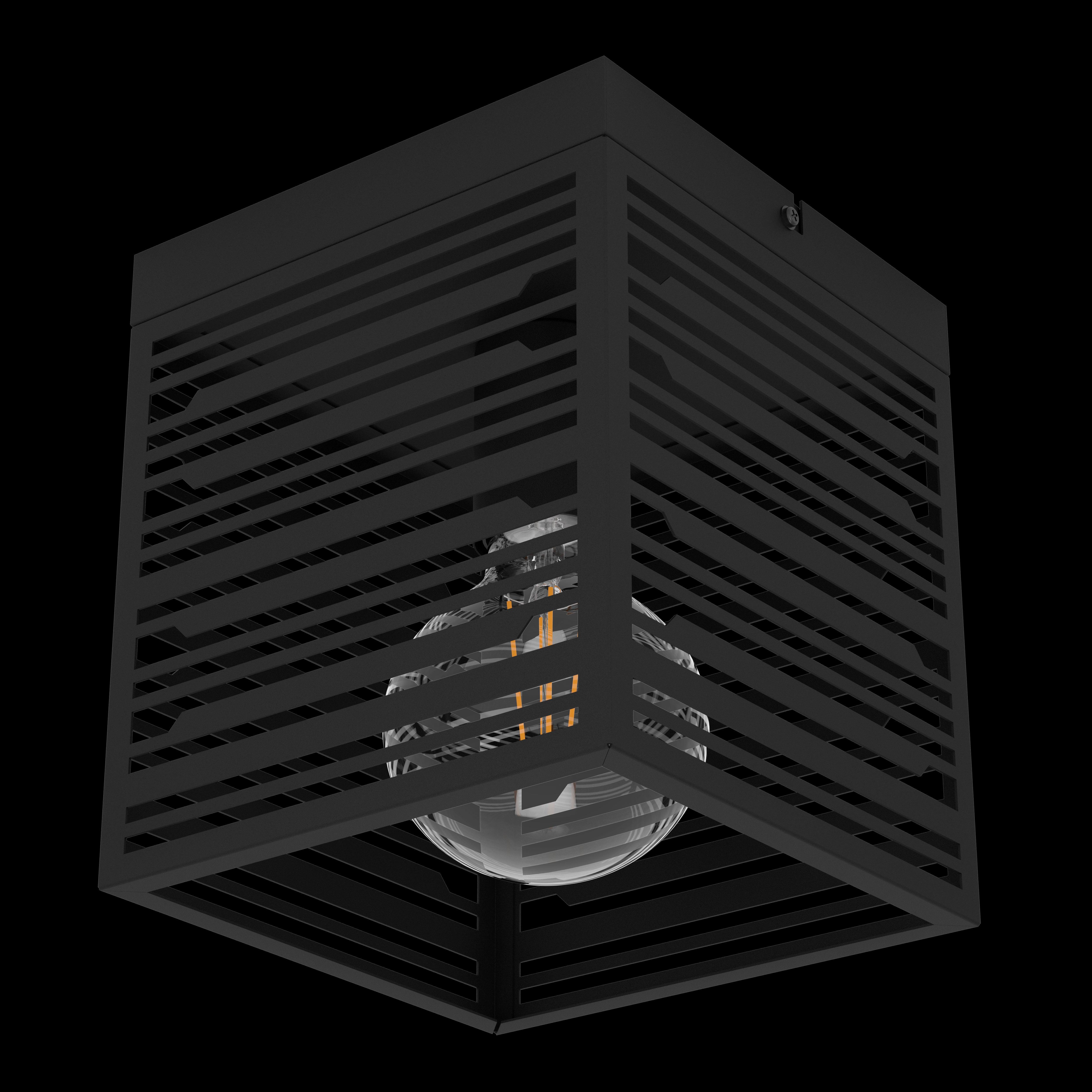 eglo piedritas square black metal flush ceiling light living room image
